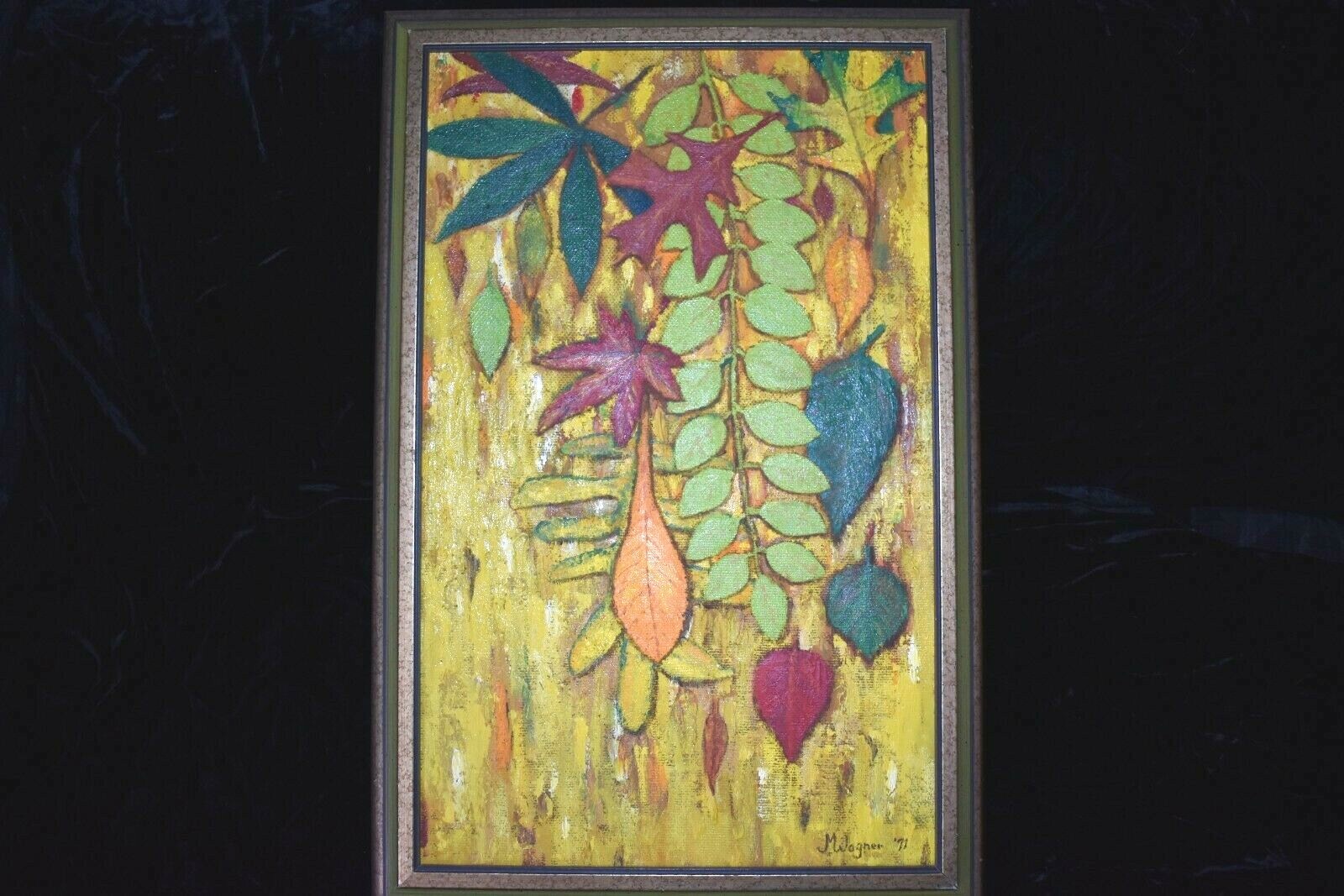 Vintage Original M WAGNER or J M WAGNER Oil Painting Signed Framed c 1971