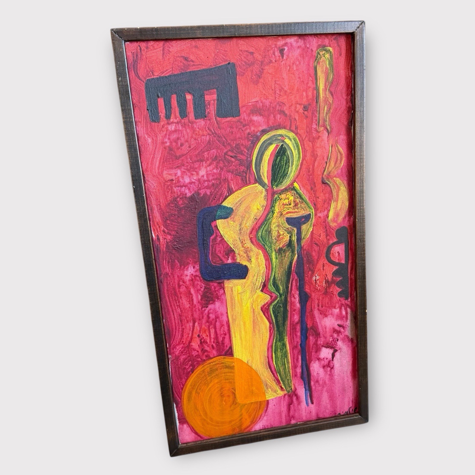 Abstract Modern Painting Shulamith Kreitler 1969 Mid Century Princeton 1960s
