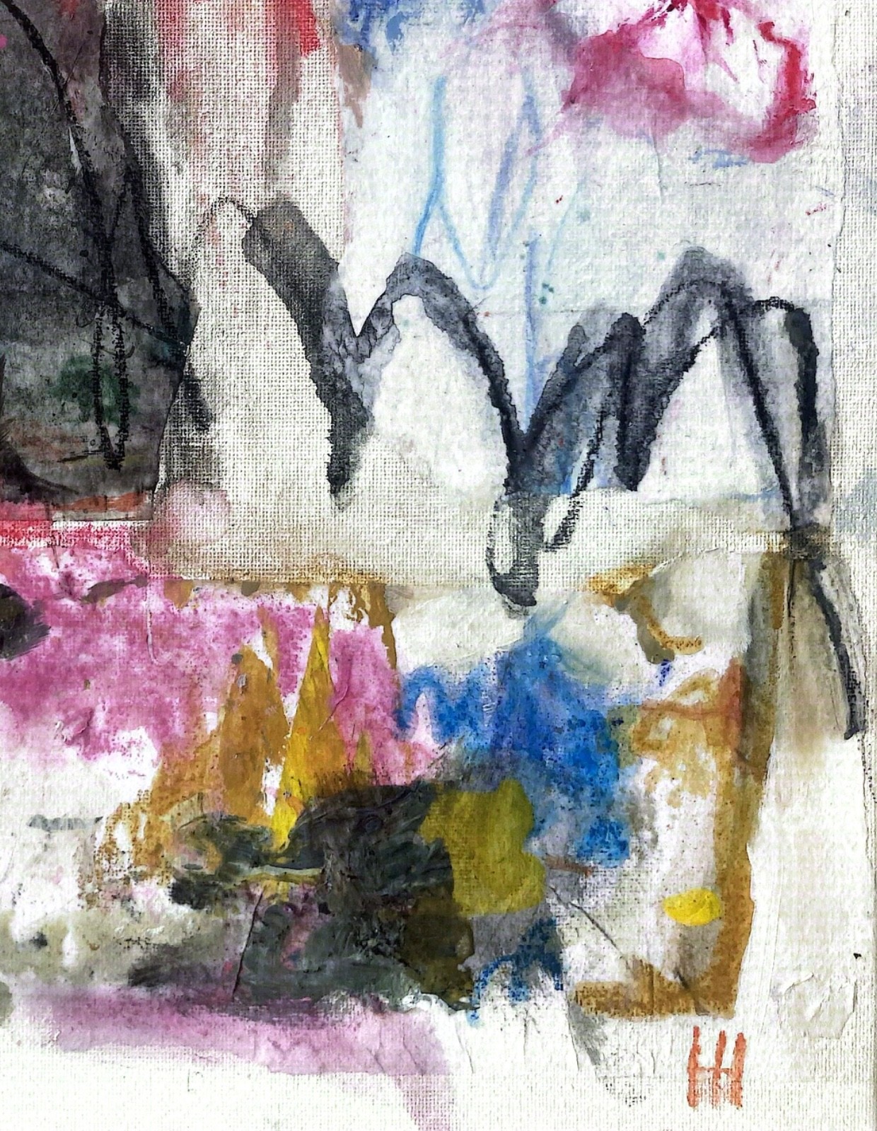 Hand Painted Original Abstract Acrylic 11×14 Canvas Painting, Holly Hammond