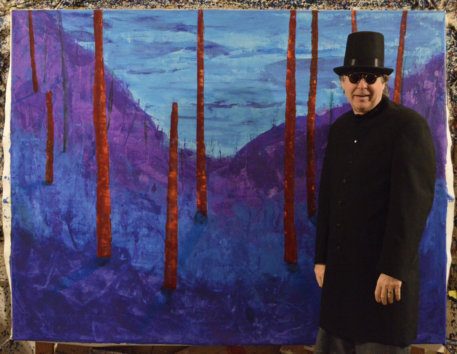 Mark Little original￼ canvas￼￼￼ Painting 81” X 62” XL (6ft. 9in)Abstract Landsca