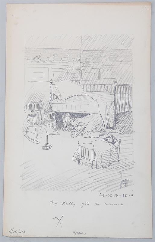 HARRY C TEMPLE American «My Dolly get so nervous» Illustration Circa 1930’s