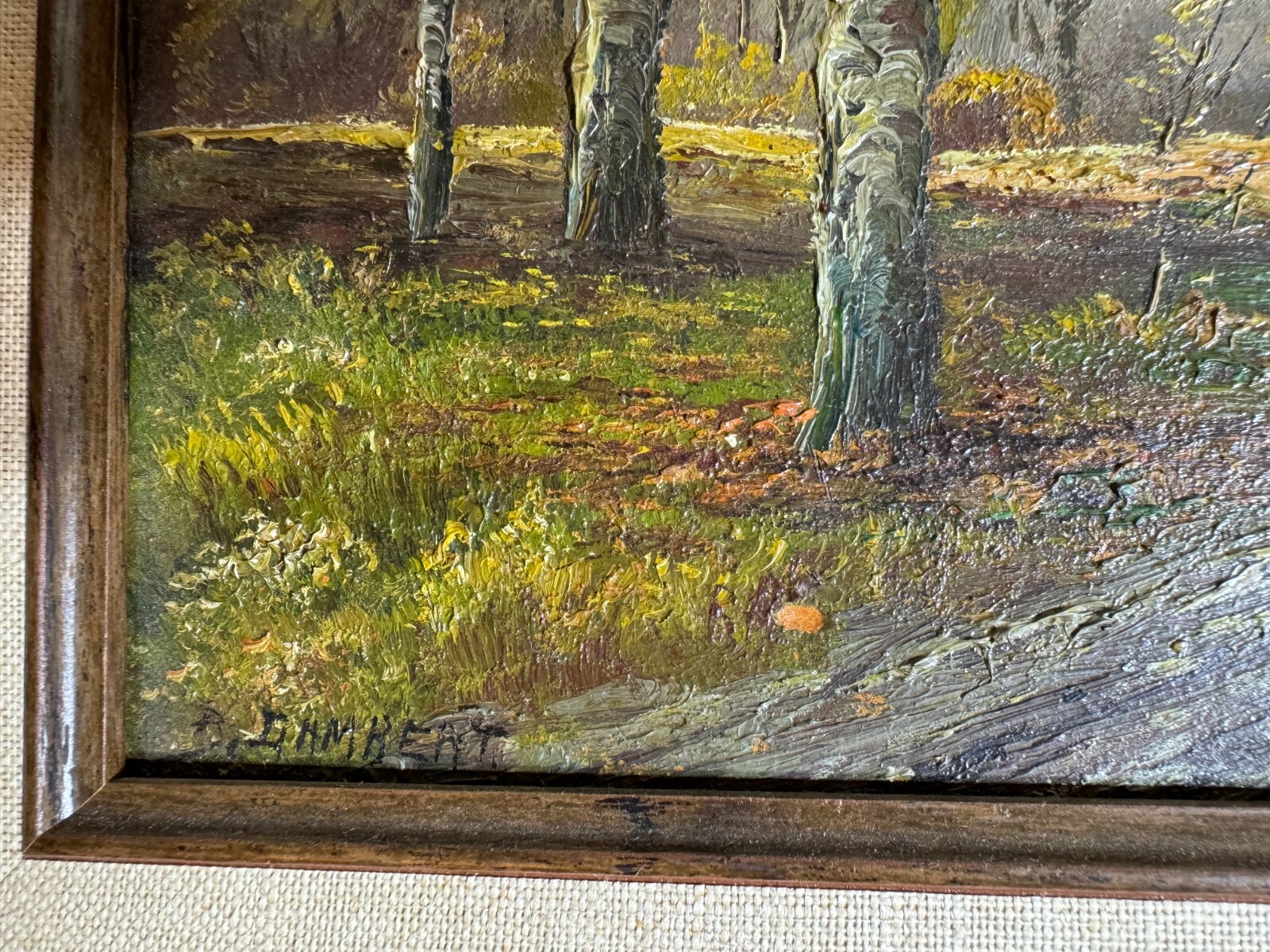 Karl Kaufmann (B Lambert) (1843 – c1901/05) «Figure In Landscape» Oil Painting 1
