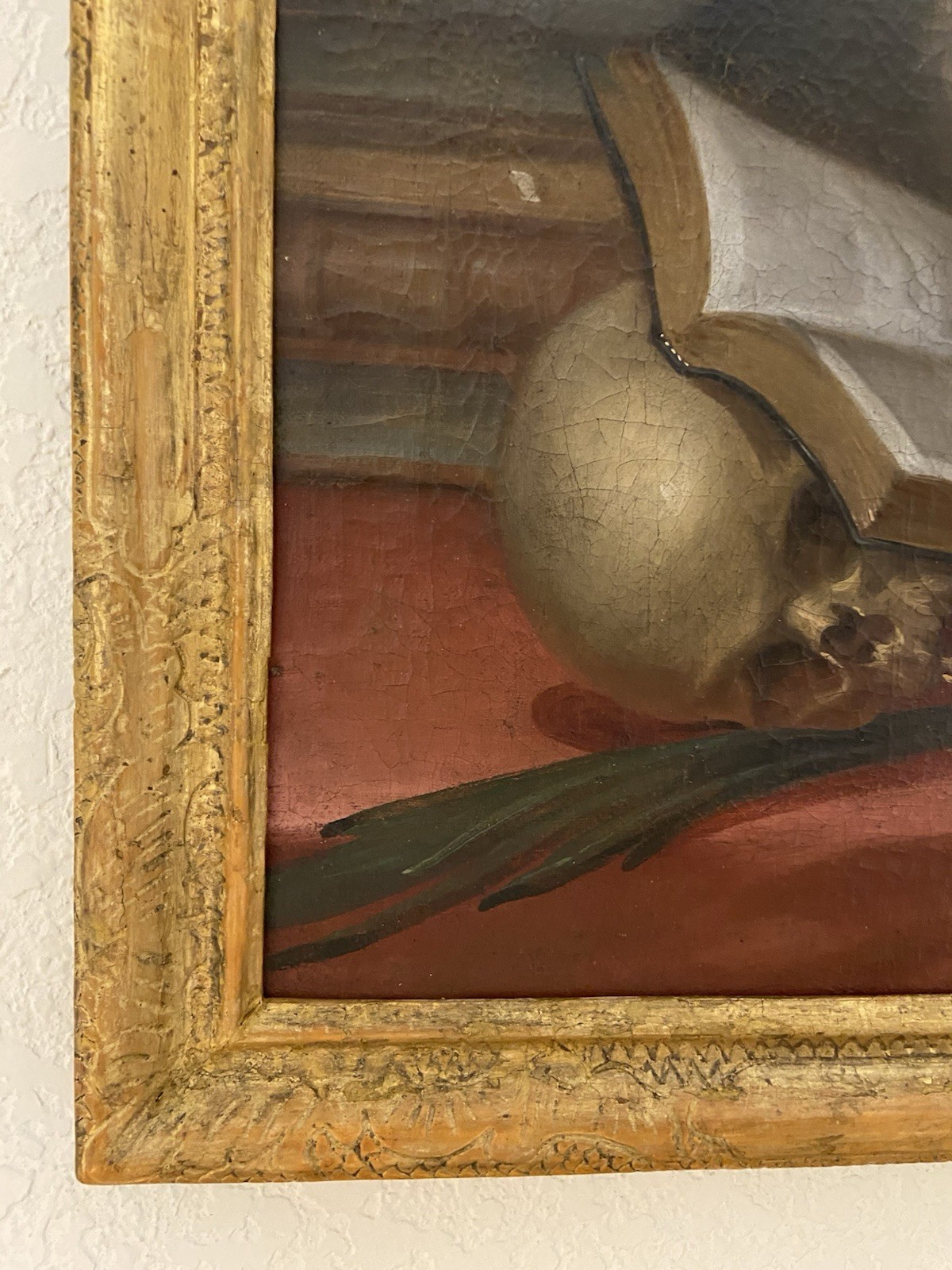 Rare 18th C Saint John Nepomucene Oil Painting Rococo Frame. Smithsonian Museum