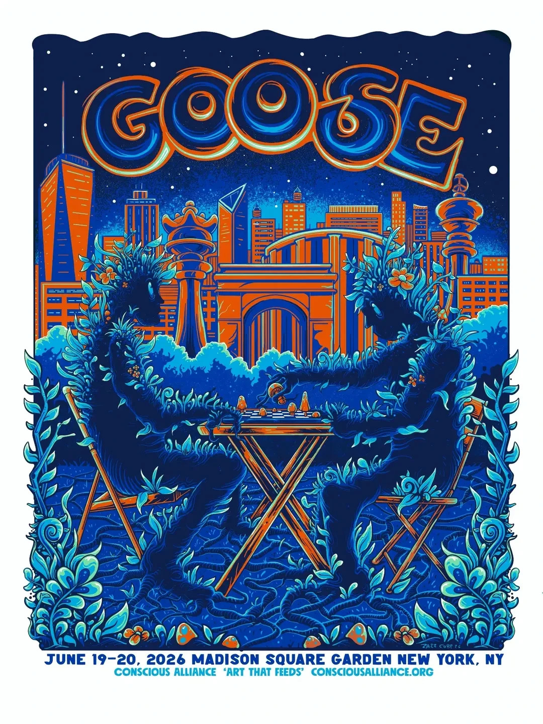 Goose Madison Square Garden MSG New York 2026 Poster Conscious Alliance Art