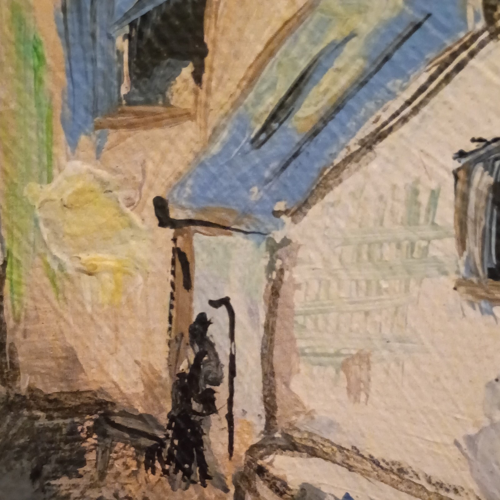 Gabriel Signed Framed Impressionist City Street Scene Canvas Painting 7×9″