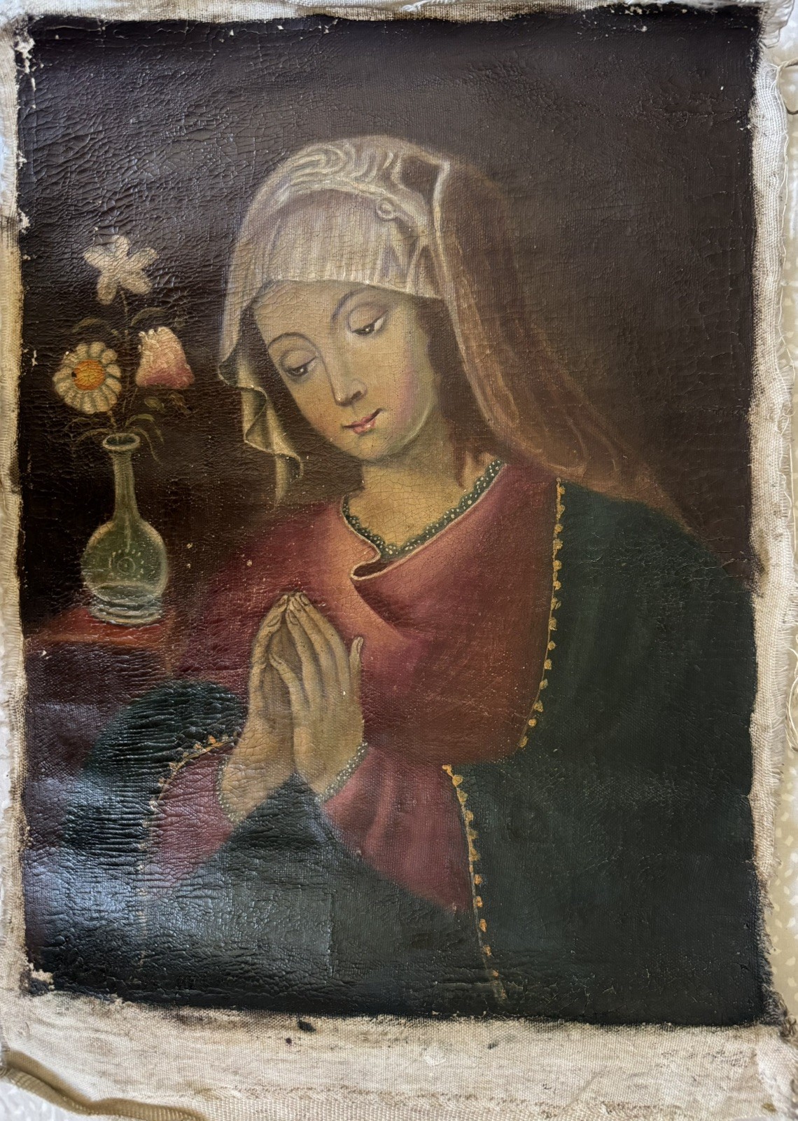 Madonna Oil Painting Approx. 18×13 Inches