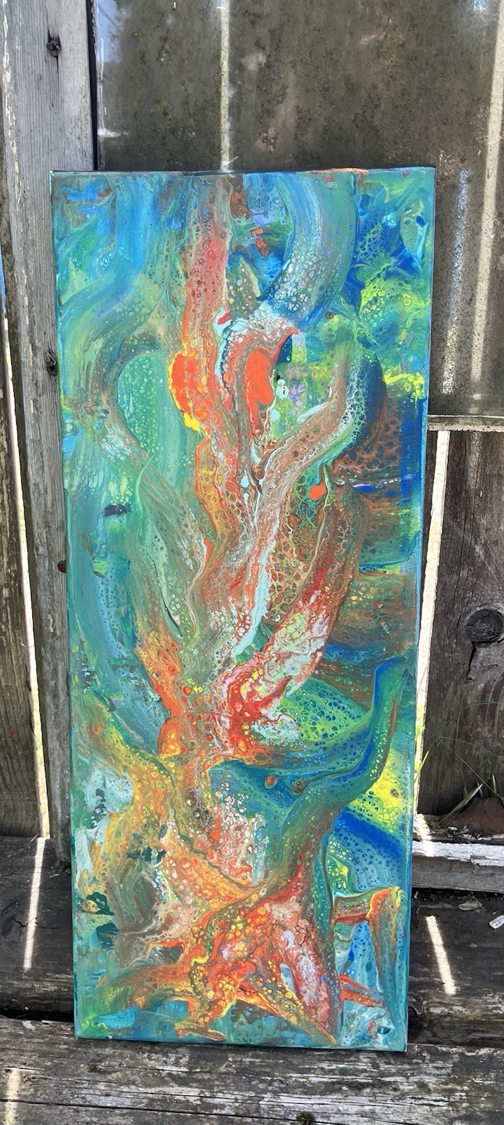 Acrylic Pour painting “Oceanic Bloom”