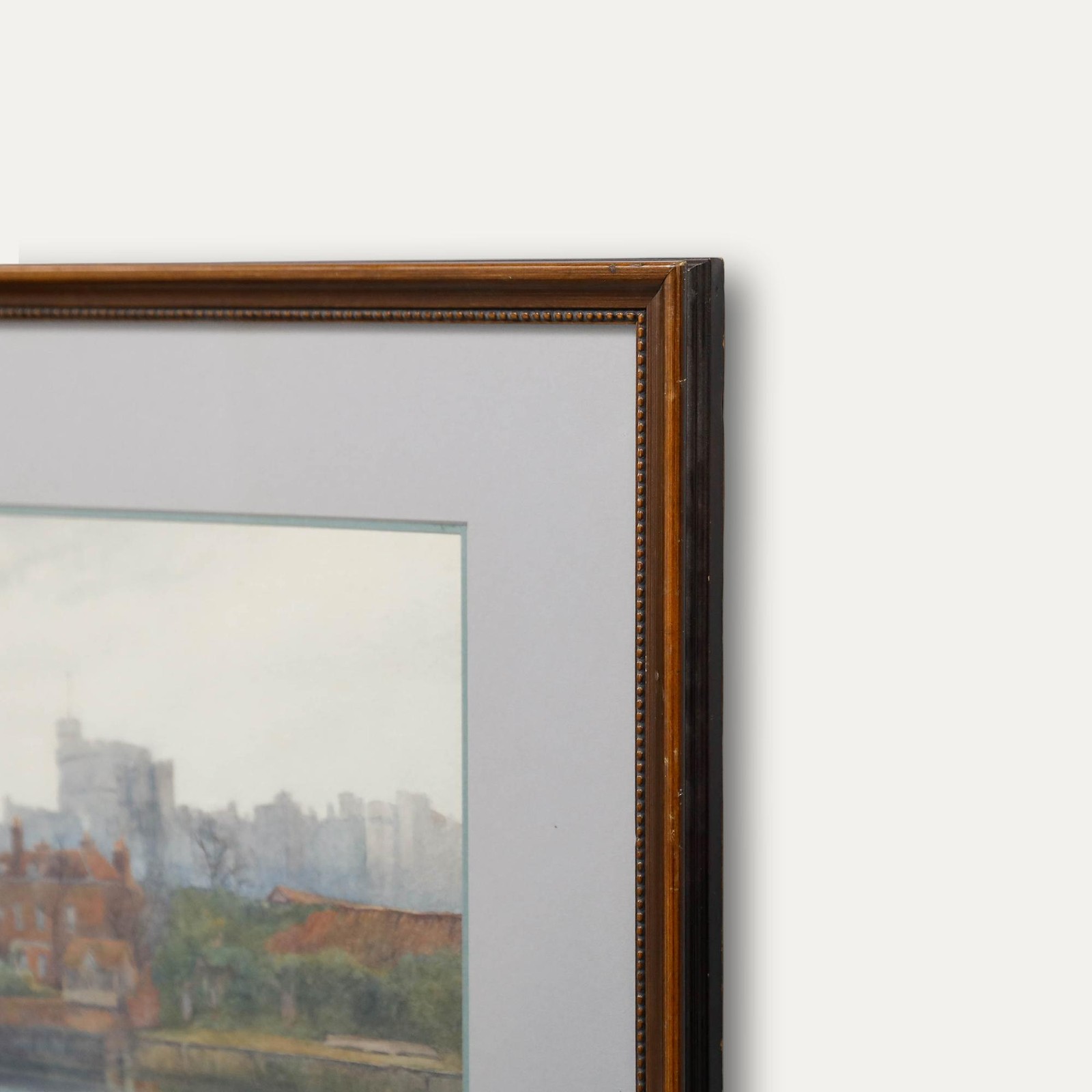 Russell Dowson (1841-1914) – Framed 1888 Watercolour, Windsor from the Thames