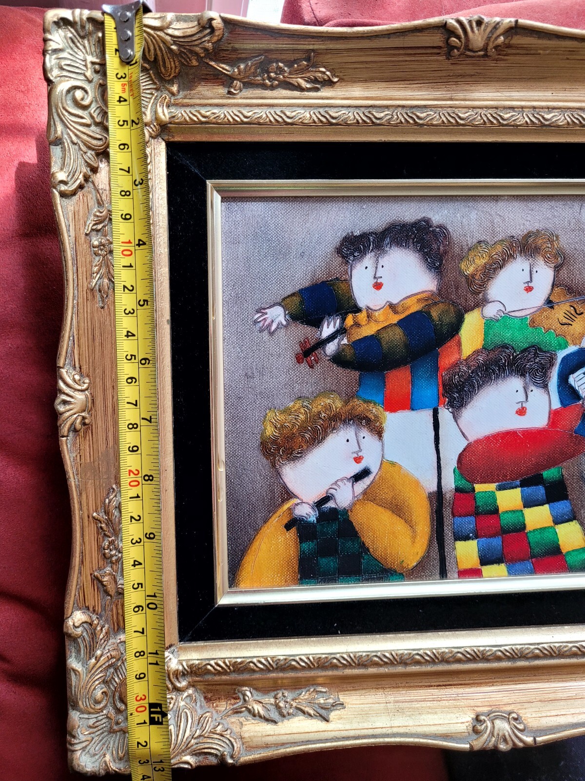 Joyce Roybal Quartet Musicians Children Piano Framed Signed Authentic