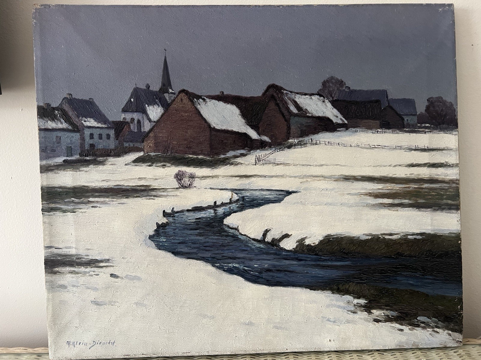 GERMAN OIL PAINTING BY ARTIST MAXIMILLIEN KLIEN VON DIEPOLD