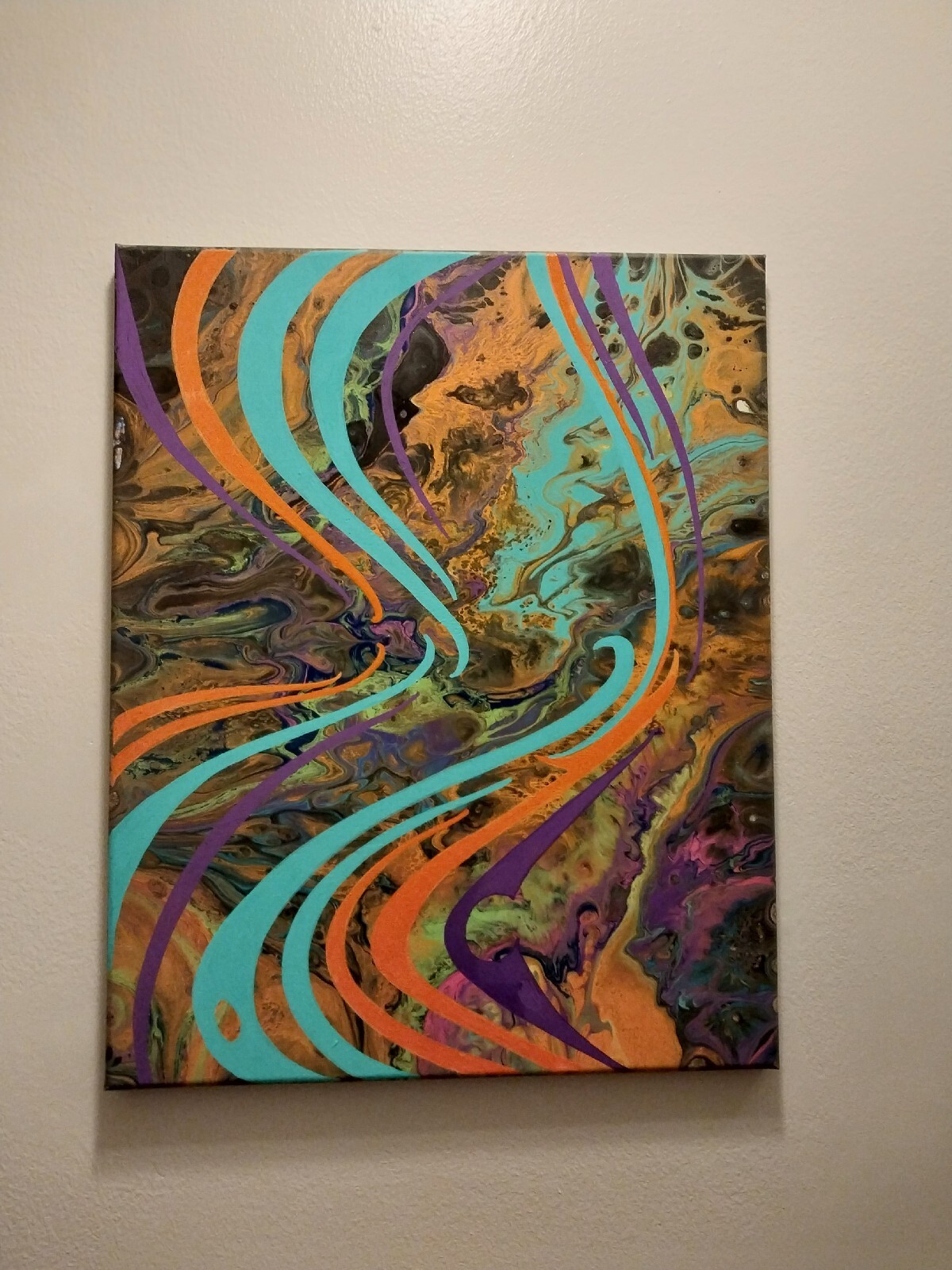 Original Graffiti Designs Painted In Acrylic On Canvas – 16 X 20 Inches