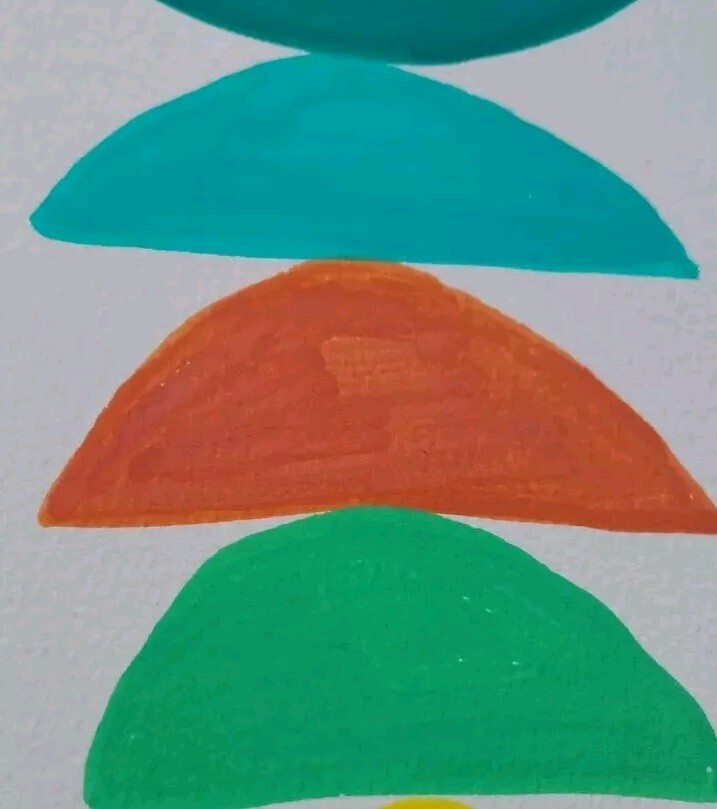 G.A.Titan Acrylic Painting IMPRESSIONIONISM Abstract Green Yellow Blue Original