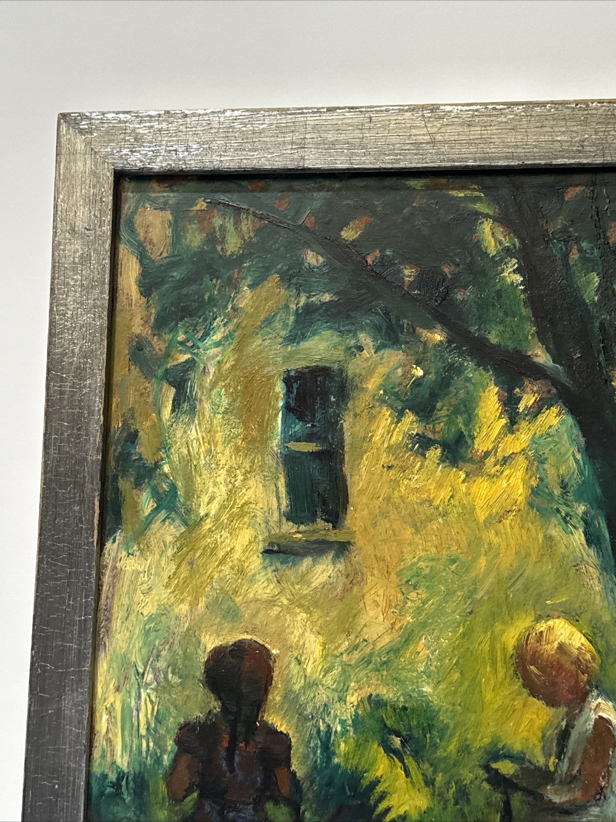 ANTIQUE PAINTING PORTRAIT EDGAR KIECHLE IMPRESSIONIST WPA ARTIST AFTER SCHOOL