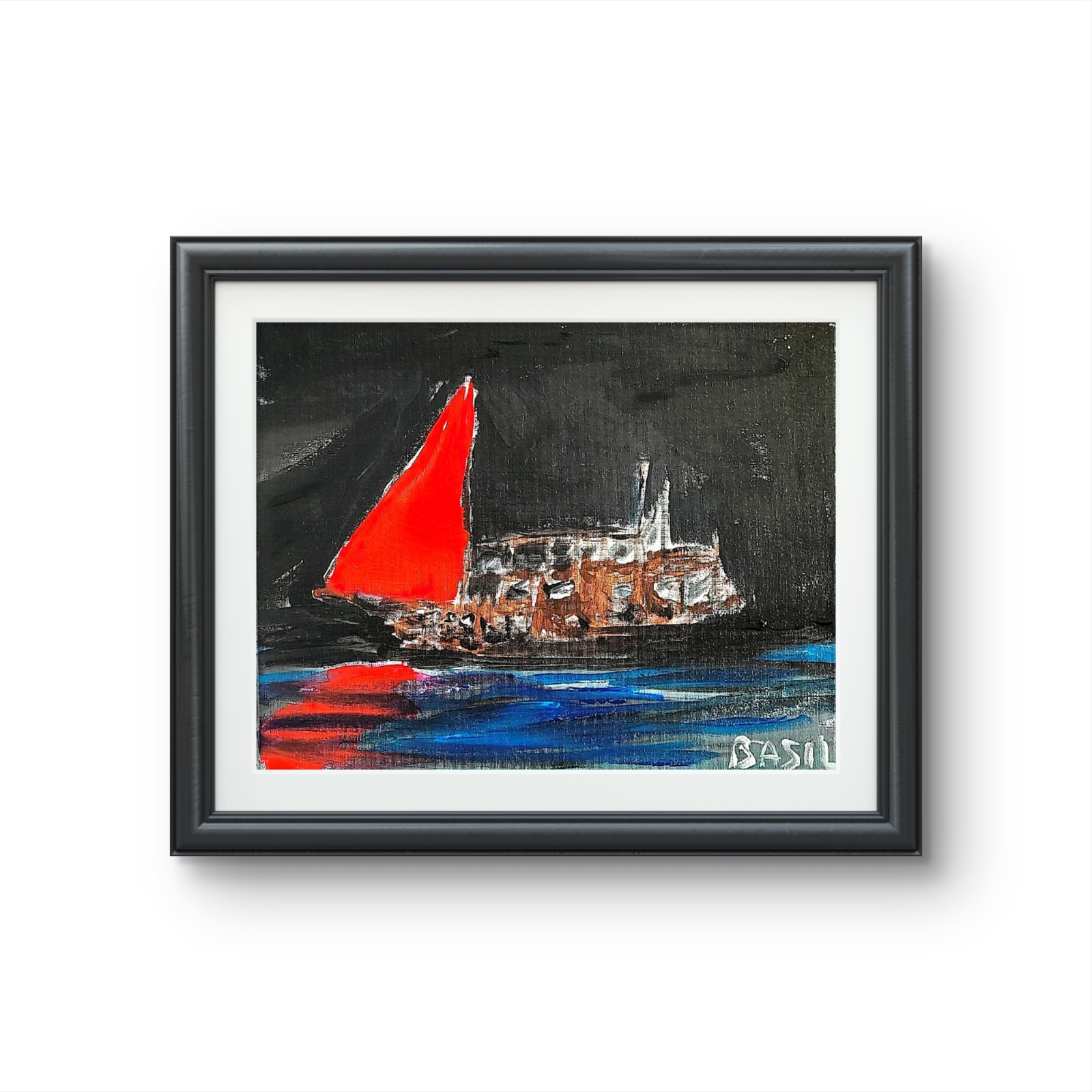 Ghost Ship Neo Expressionism Original Artwork Canvas