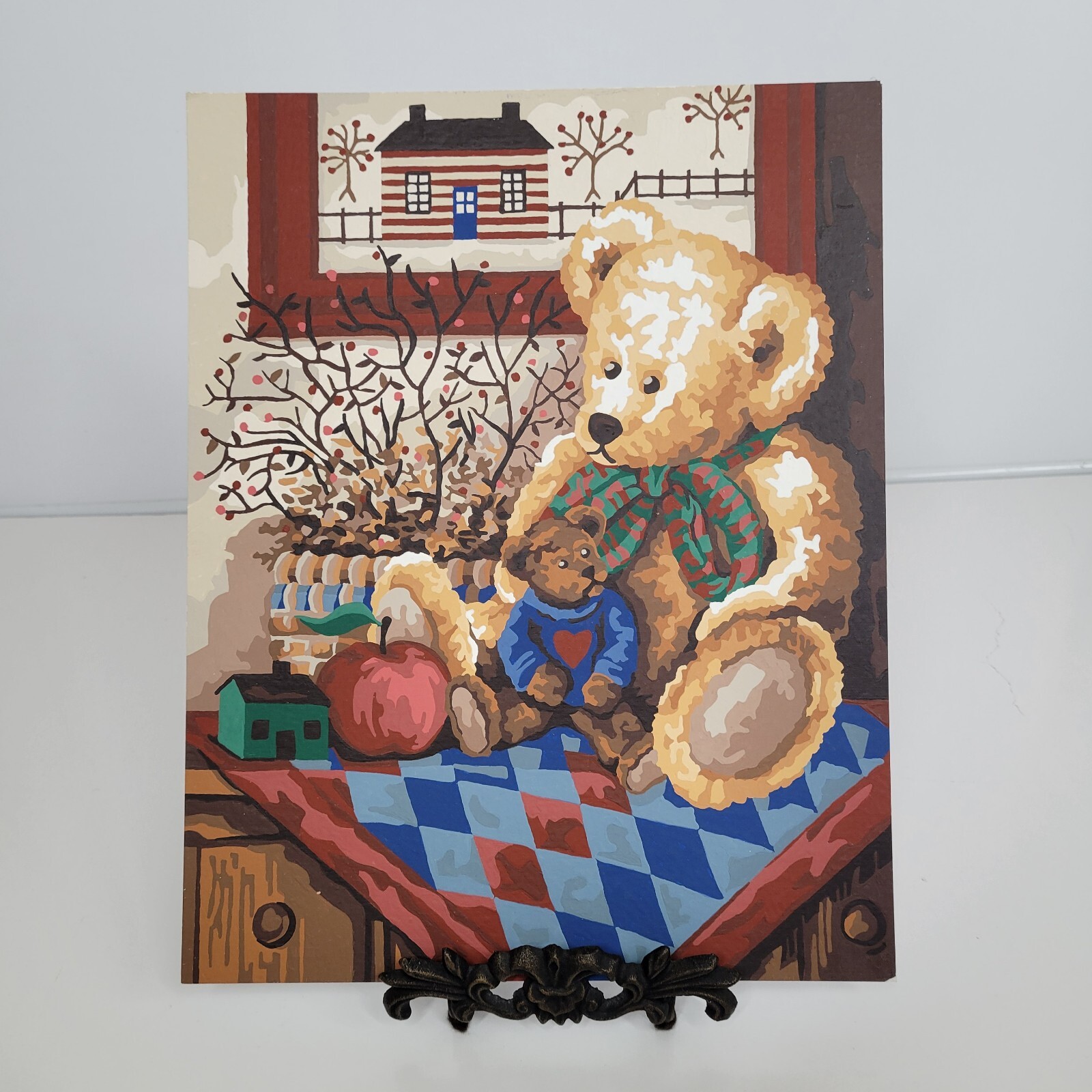 Teddy Bears Paint By Numbers Vintage Country Decor 11 by 14 Nursery Farm COTTAGE