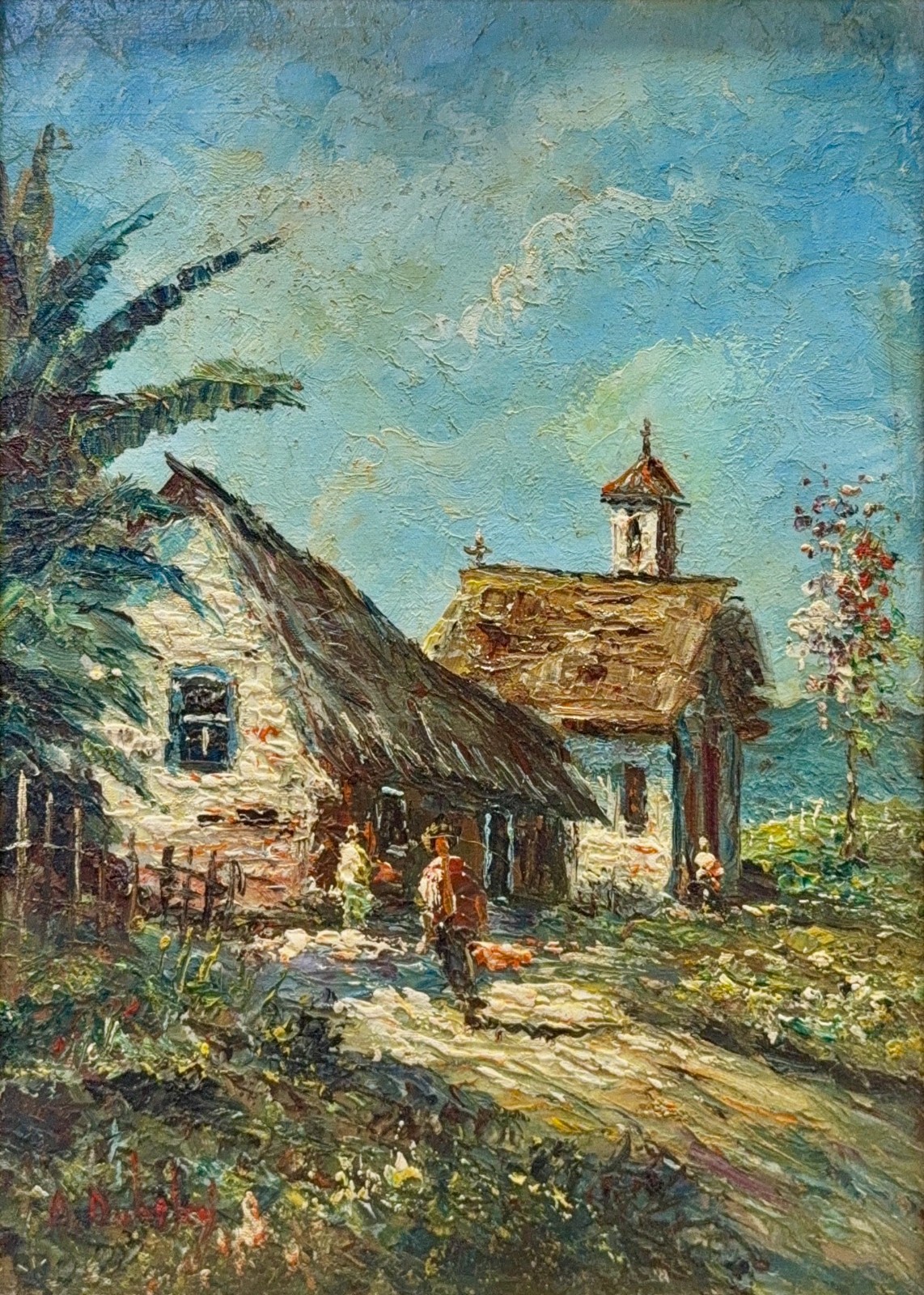 Anna Dubsky, Oil on Hard Board, Austrian (1939 – 1985)