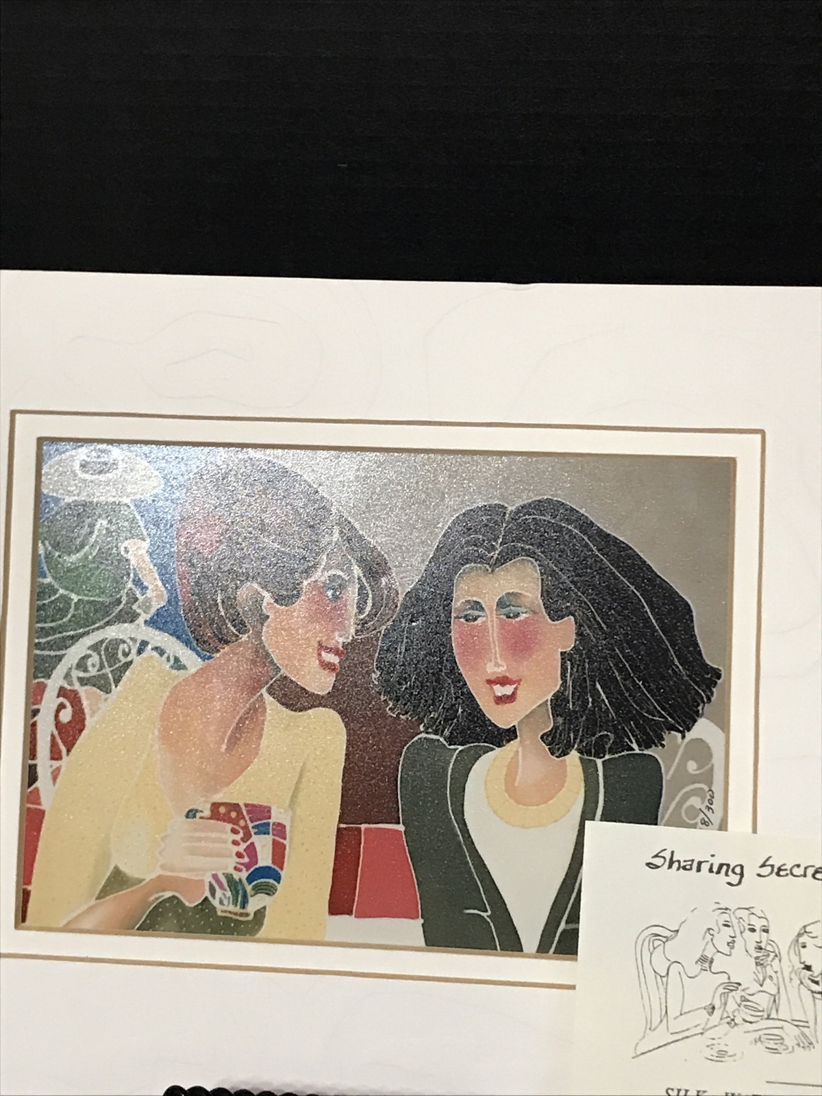 Jeanne Nash Sharing Secrets Watercolor 10”x 8”