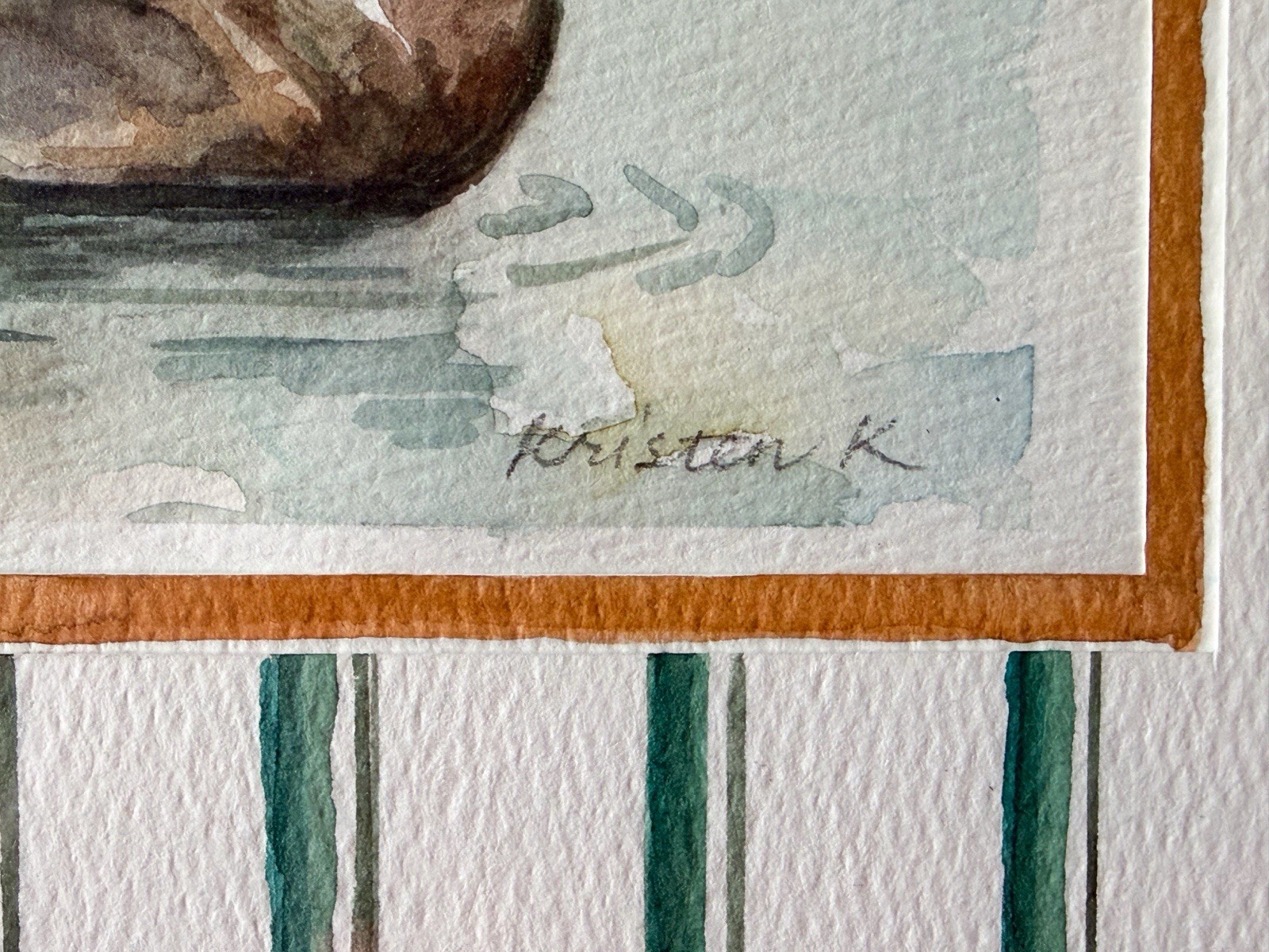 Original Framed Mallard Duck Watercolor Painting – 8″x 10″ Cottage Core