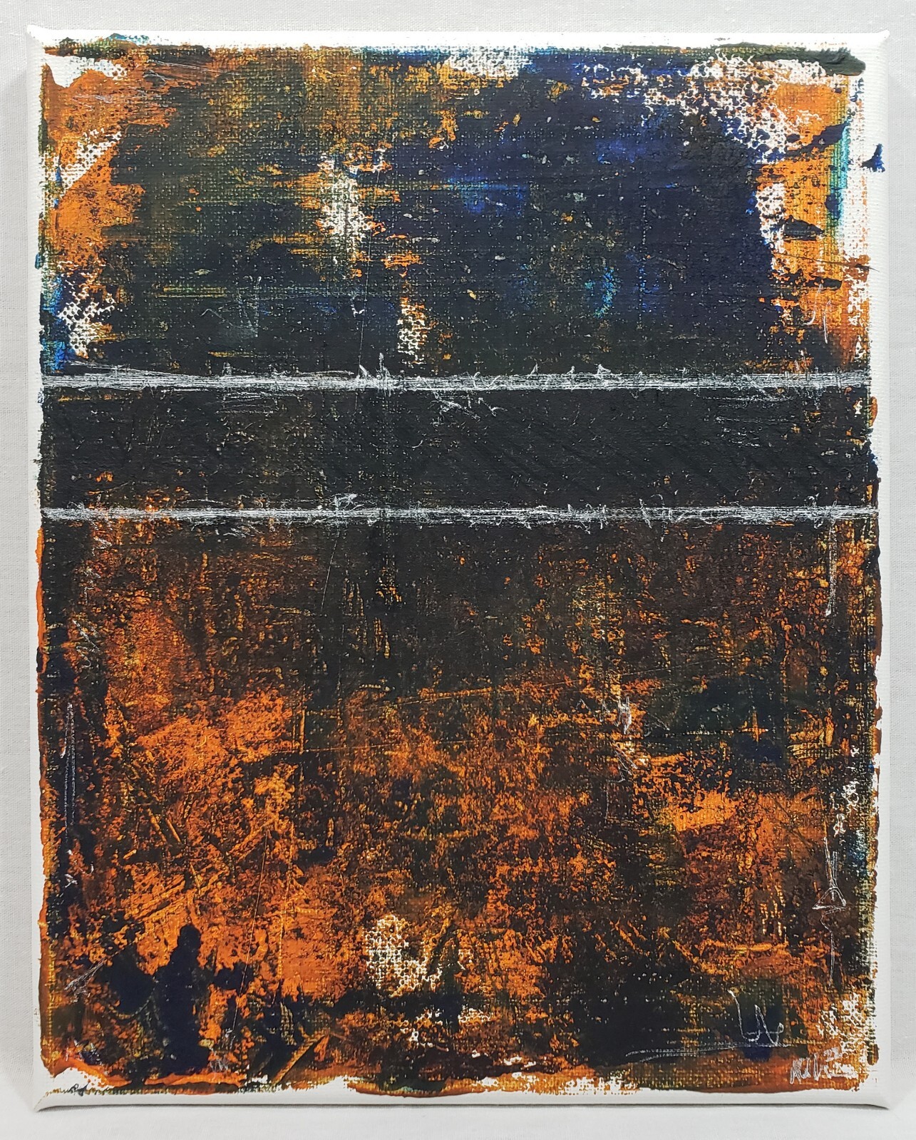 No.508 Original Modern Minimal Textured Oil And Cold Wax Painting By K.A.Davis