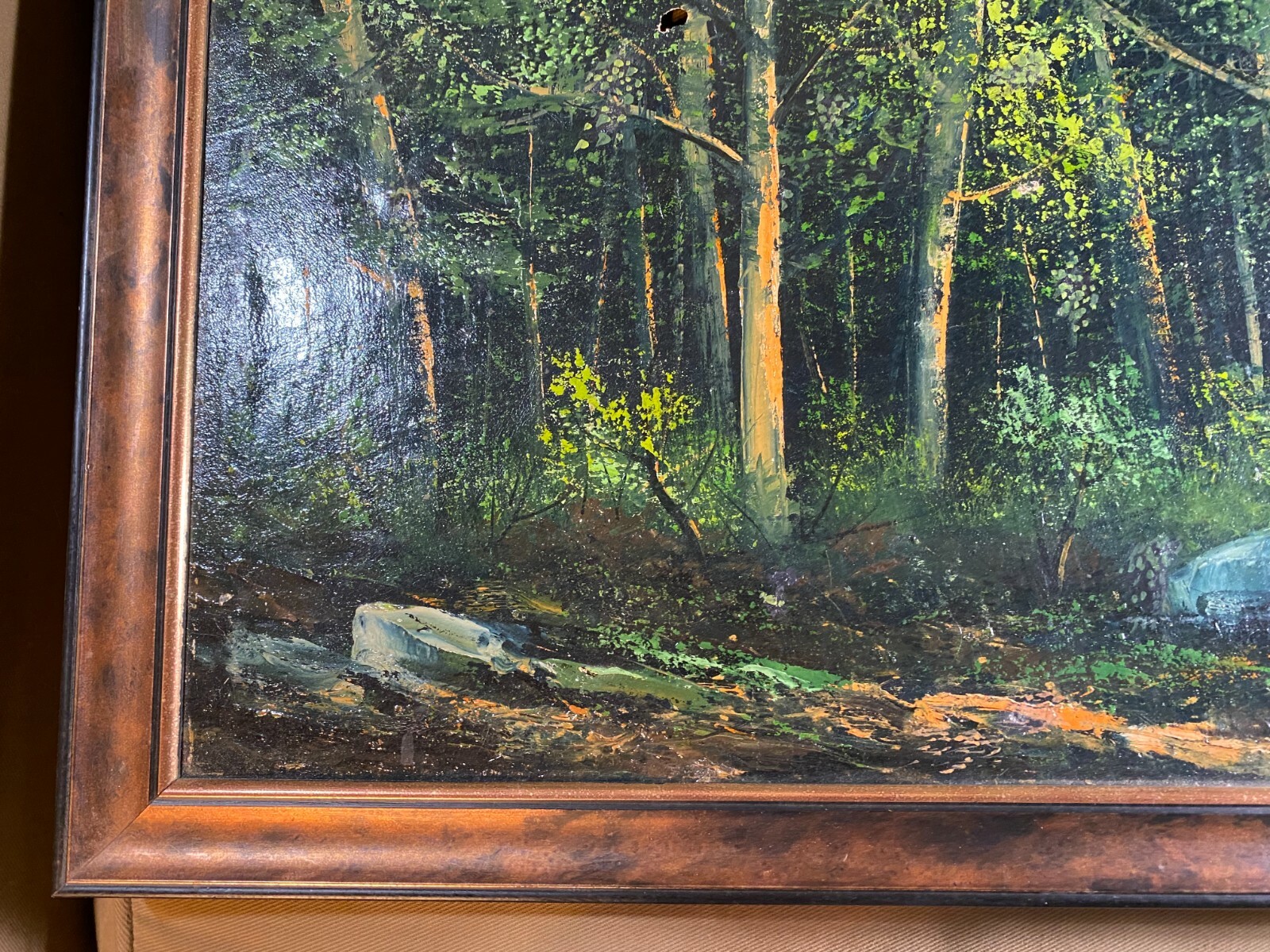 Superb Victor Shearer (1872 -1951) «1939 Landscape Scene» Oil Painting – Framed
