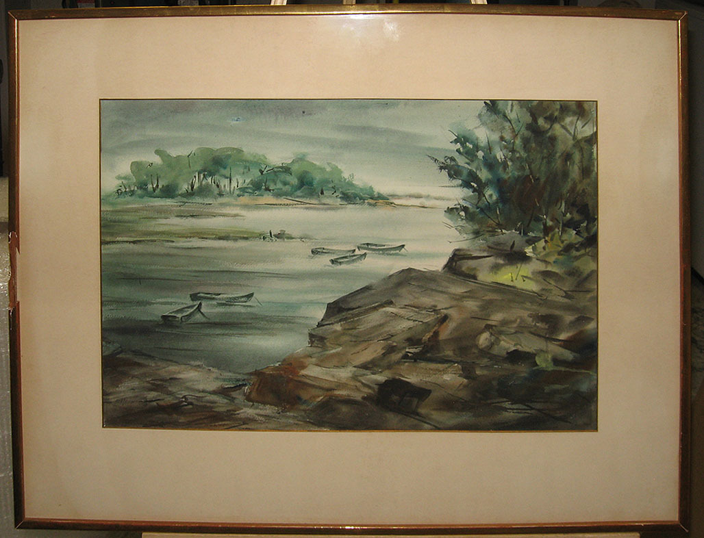 Betty Lou Schlemm Rockport or Maine WC Listed American Watercolor Soc. Member