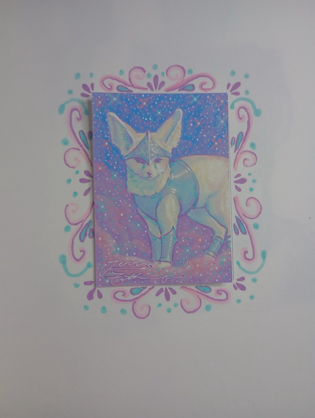 ACEO original painting 2.5 x 3.5 medieval animal fantasy by SilentPetal Studio