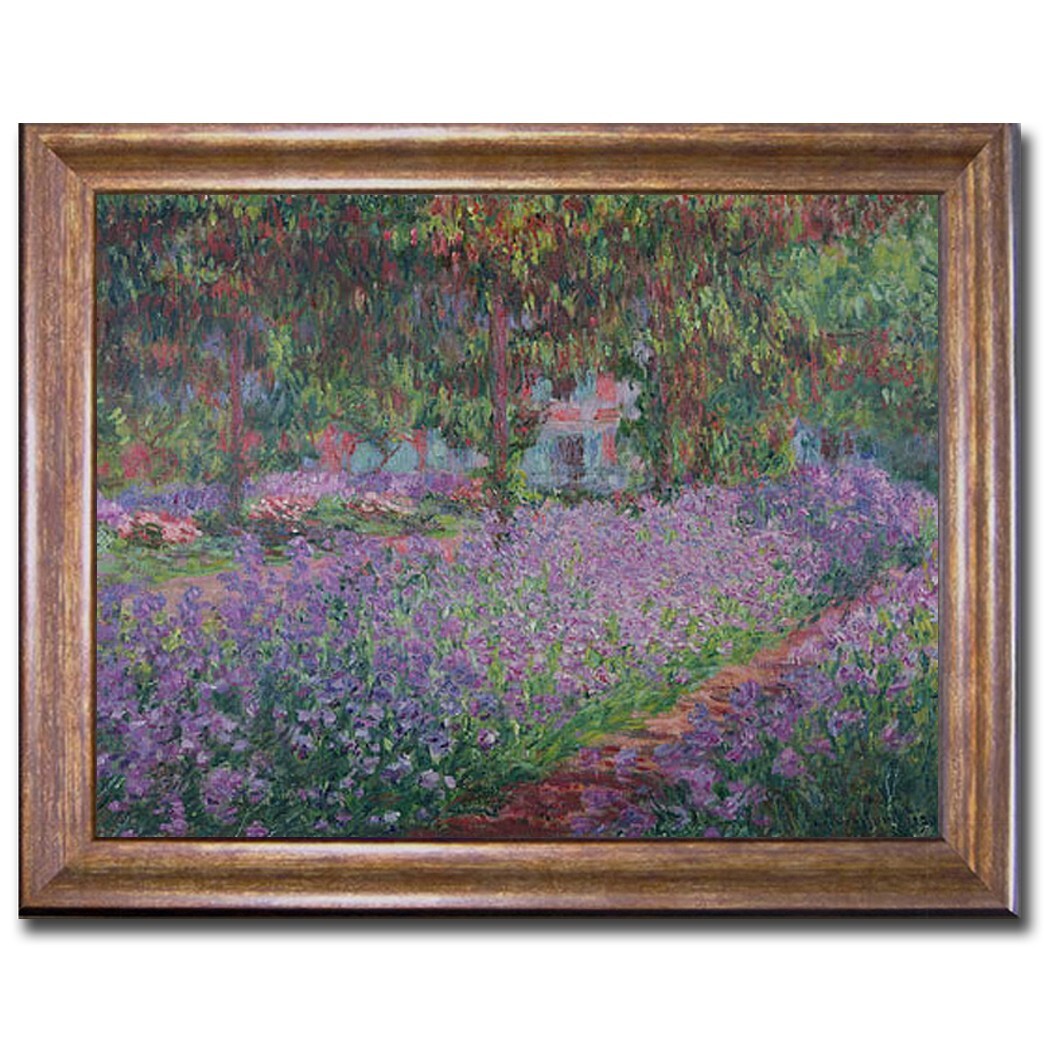 Bronze Framed Artist’s Garden at Giverny by Monet Canvas Art, 22 in x 28 in