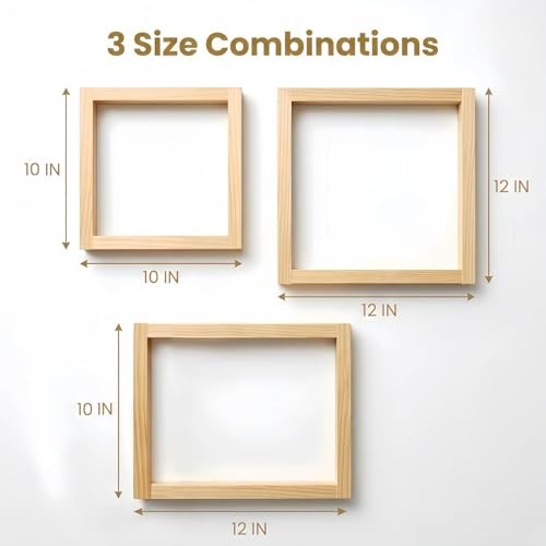 Mluyeri Needlepoint Stretcher Bars, 8Pcs Wooden Canvas Frame Kit with 50 Tacks