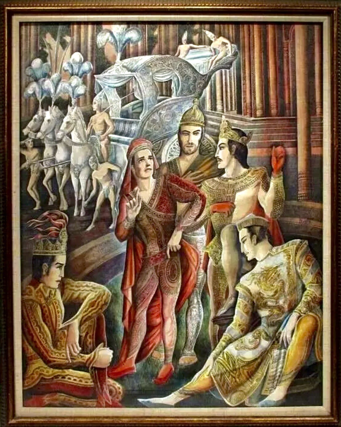 Ramón López Mórello Signed Watercolor «La Gran Rua de Carnaval» C. 1930’s