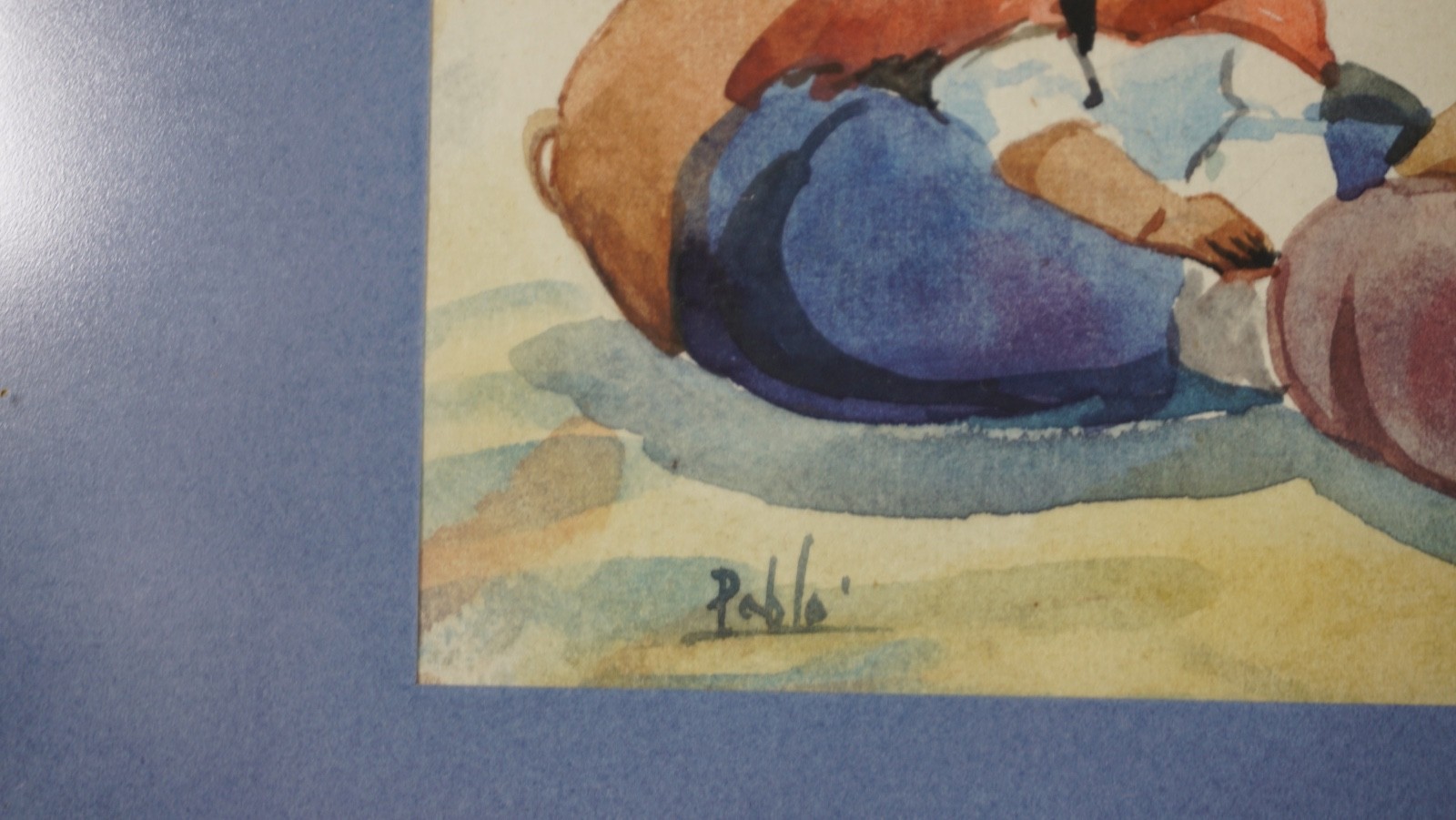 A Peruvian watercolor painting – framed and signed by artist