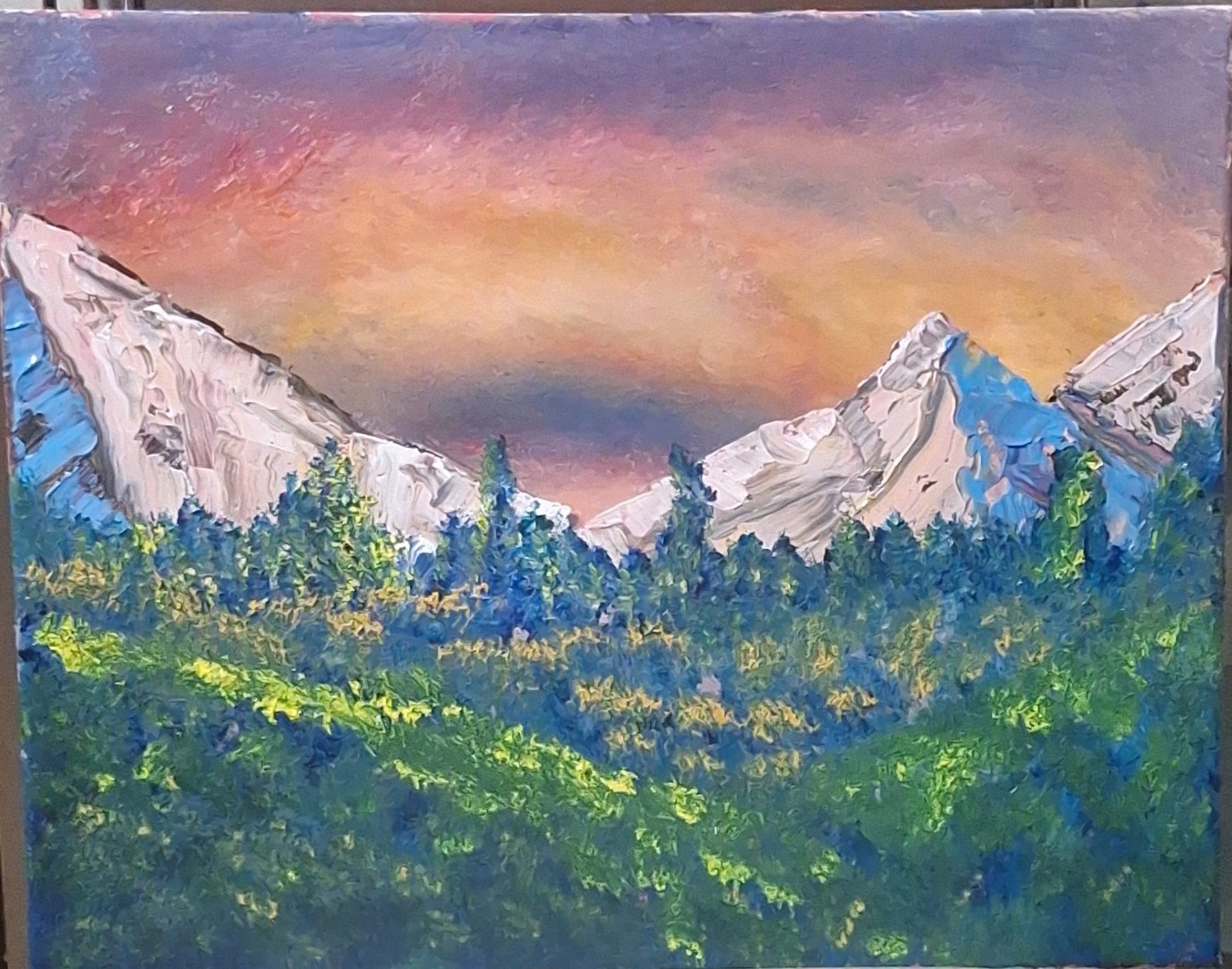 Wild Mountains, Acrylic Painting – 16×20 Hand Painted Artwork on Canvas