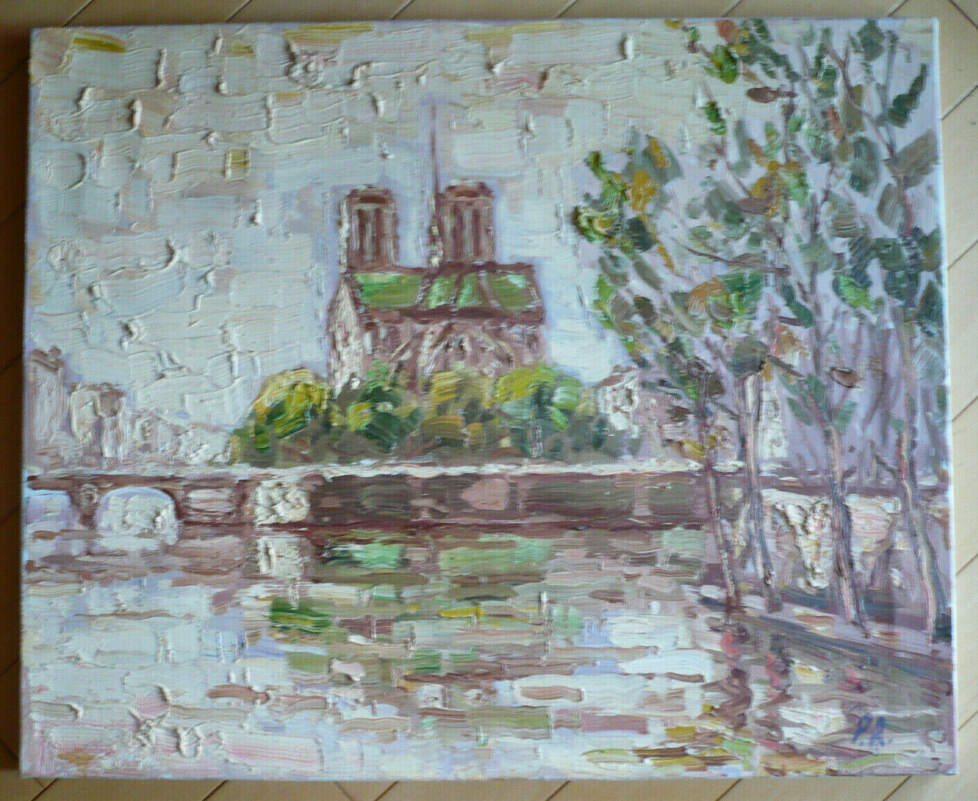 PREBEN RASMUSSEN, DENMARK FRANCE LISTED CHUNKY IMPASTO MODERN FRENCH LANDSCAPE