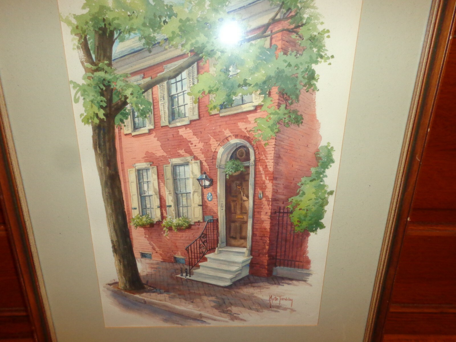 Myrtle Tremblay (1908-2011) Watercolor on Paper Painting of a City House