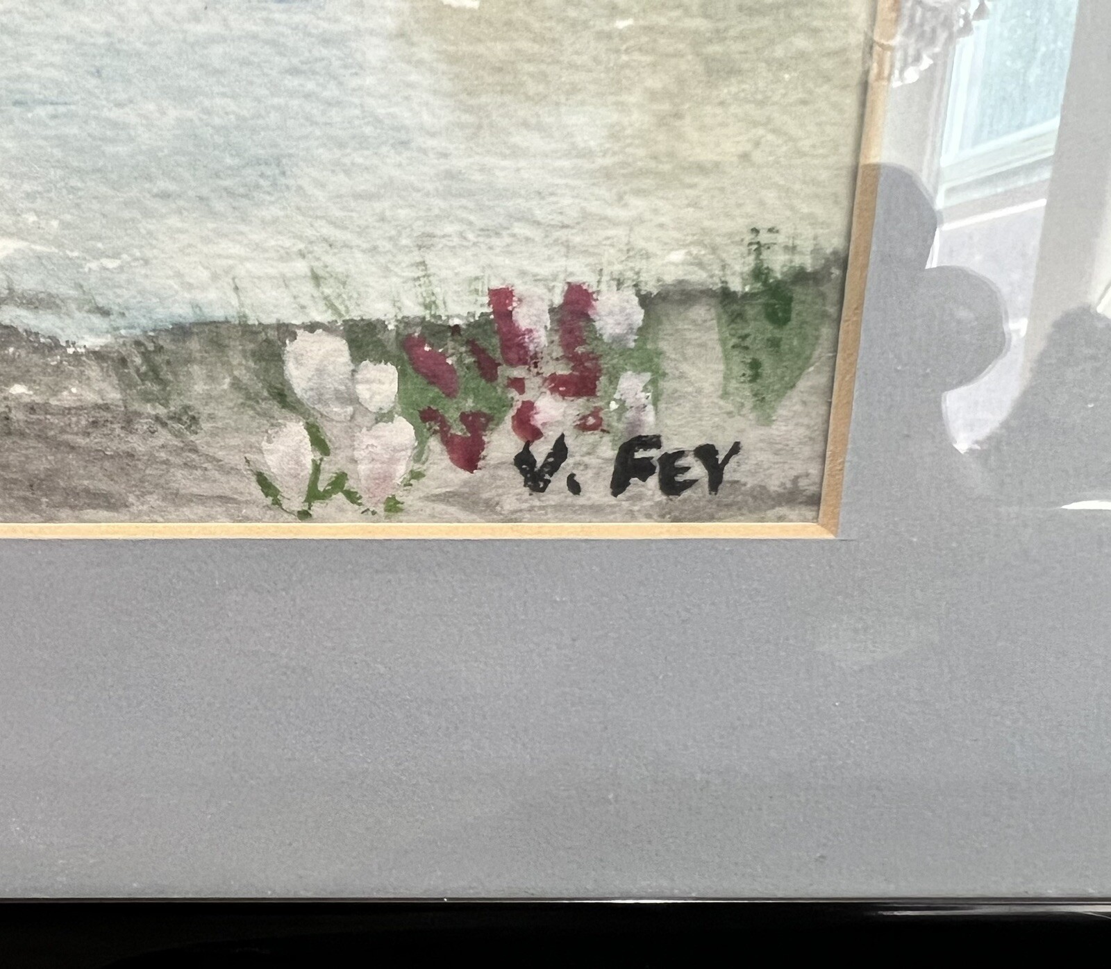 Landscape Watercolor Painting Impressionism Signed Framed