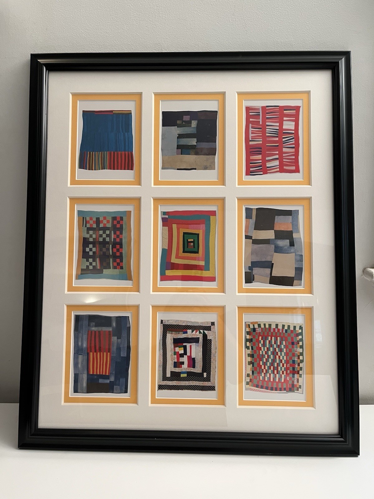 Gee’s Bend Quiltmakers Quilt Collage Print Gallery Framed Under Glass Beautiful!