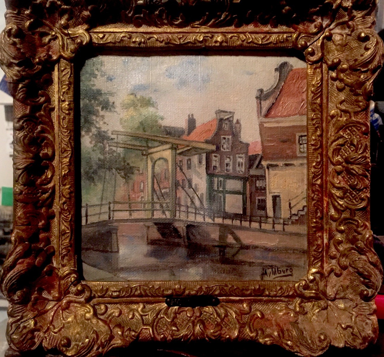 Oil Painting Dutch Master A. von Tilburg, w/ Provenance