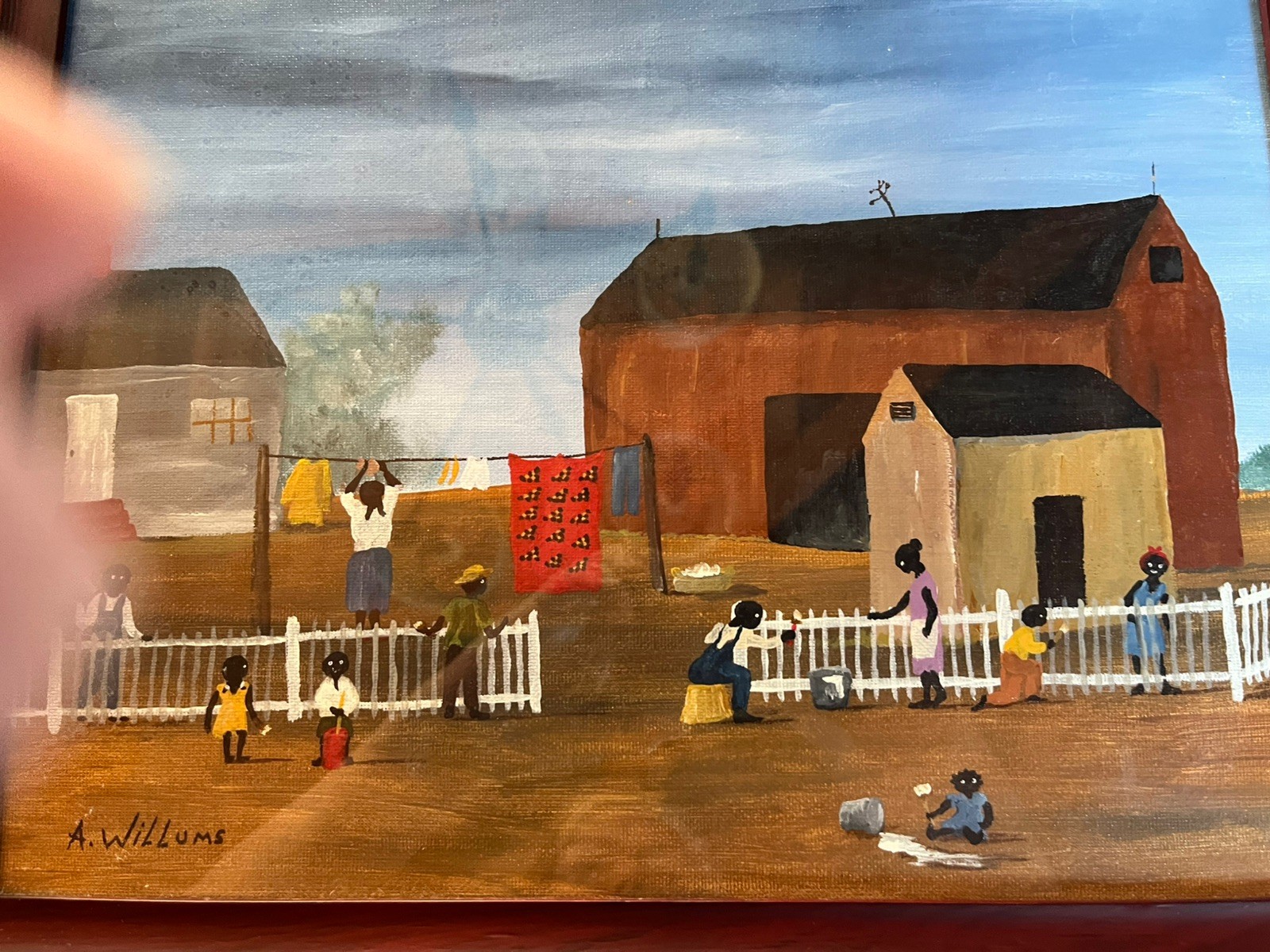 African American Outsider Artist: Alphonso Willums (Family work day) 15w X 12 t