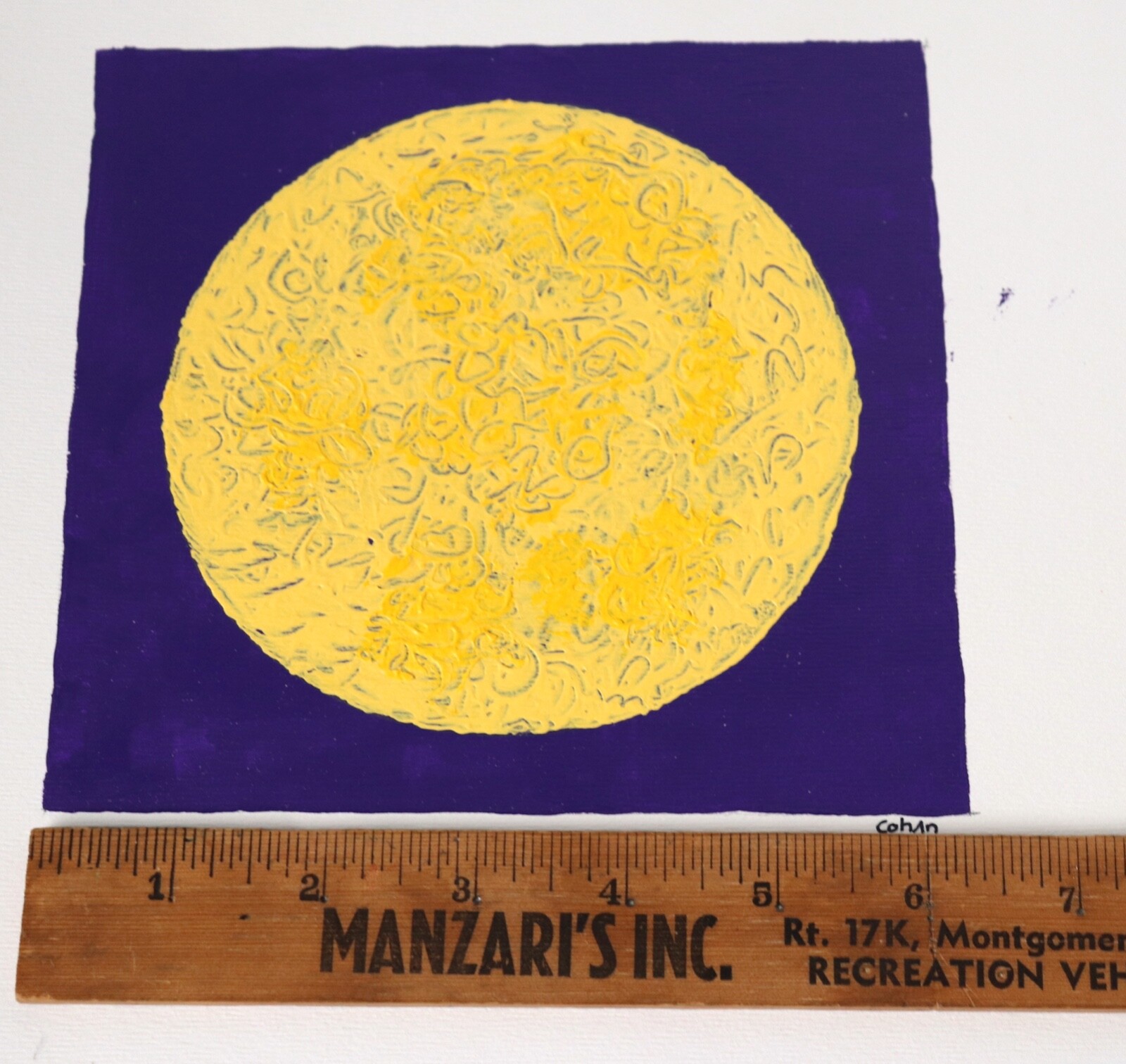 Original CohAn Painting Acrylic on Paper Titled «Sphere #1» Online Art Show Sale