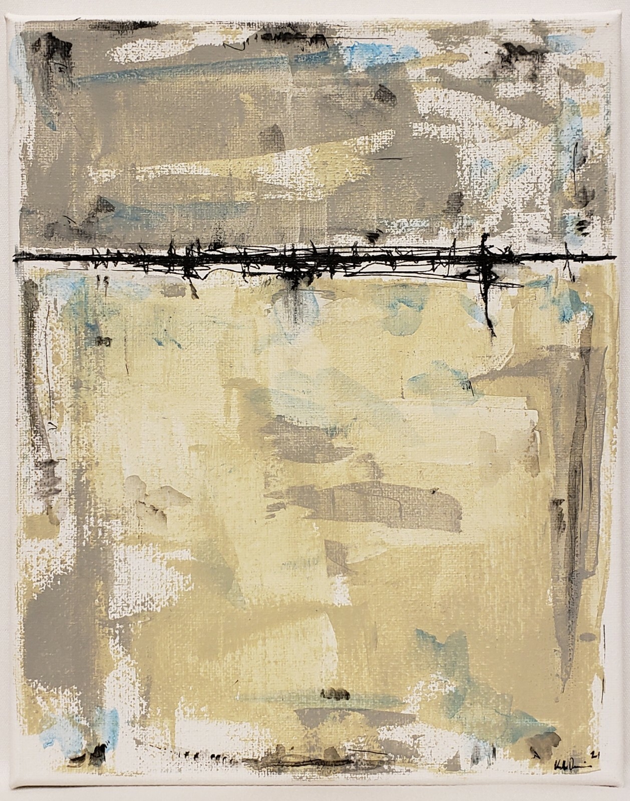 No.951 Original Abstract Modern Minimal Contemporary Painting By K.A.Davis