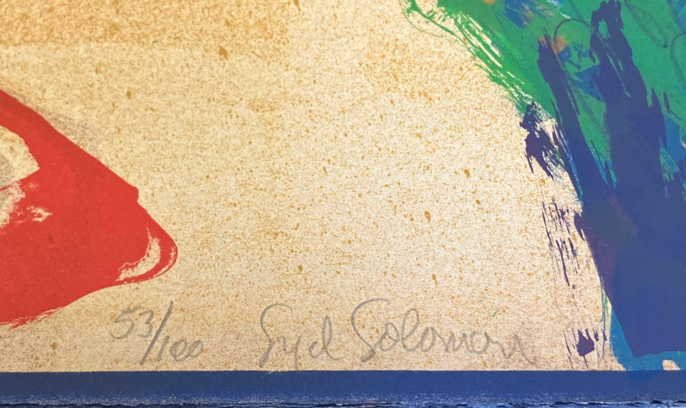 Syd Solomon hand-signed numbered limited-edition abstract lithograph 53/100