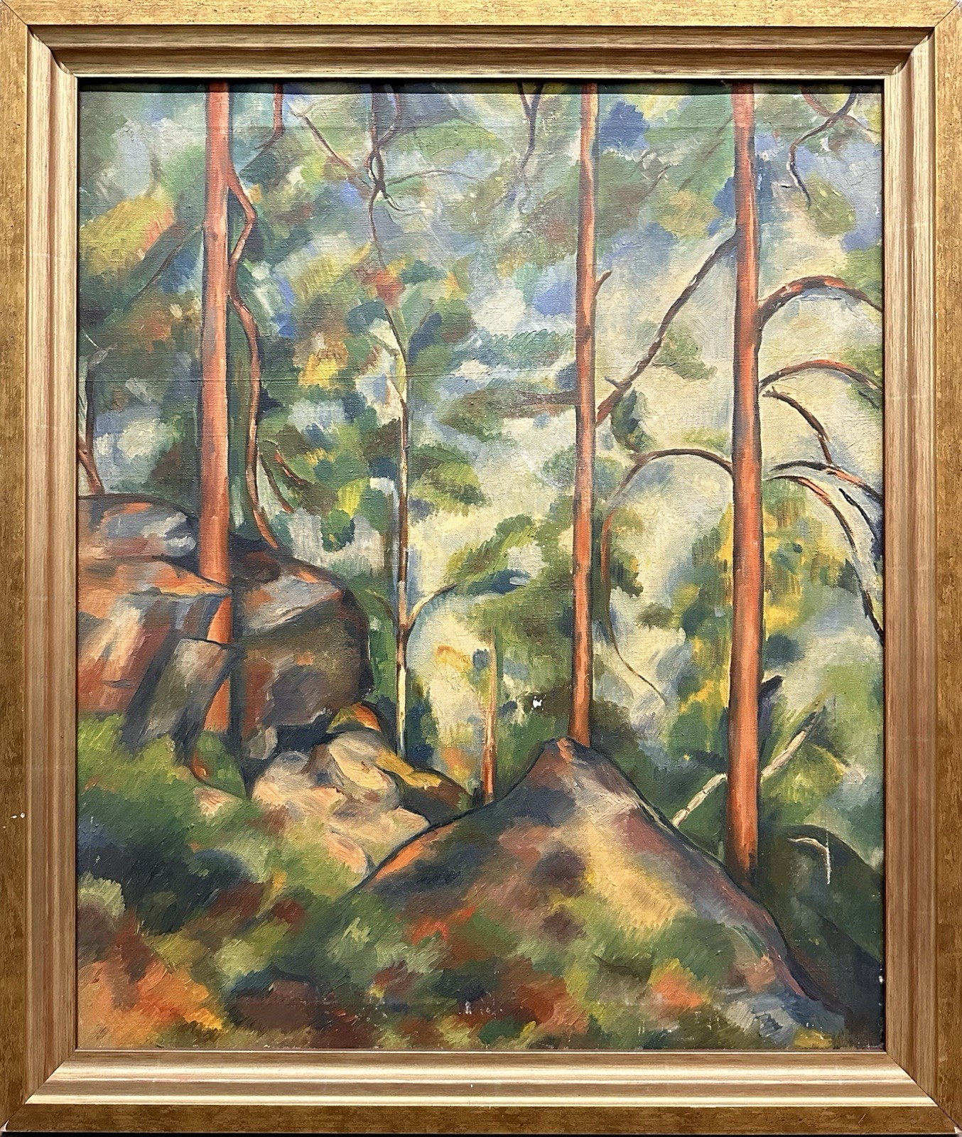Replica Of Pines and Rocks (Fontainebleau) by Paul Cézanne Oil painting