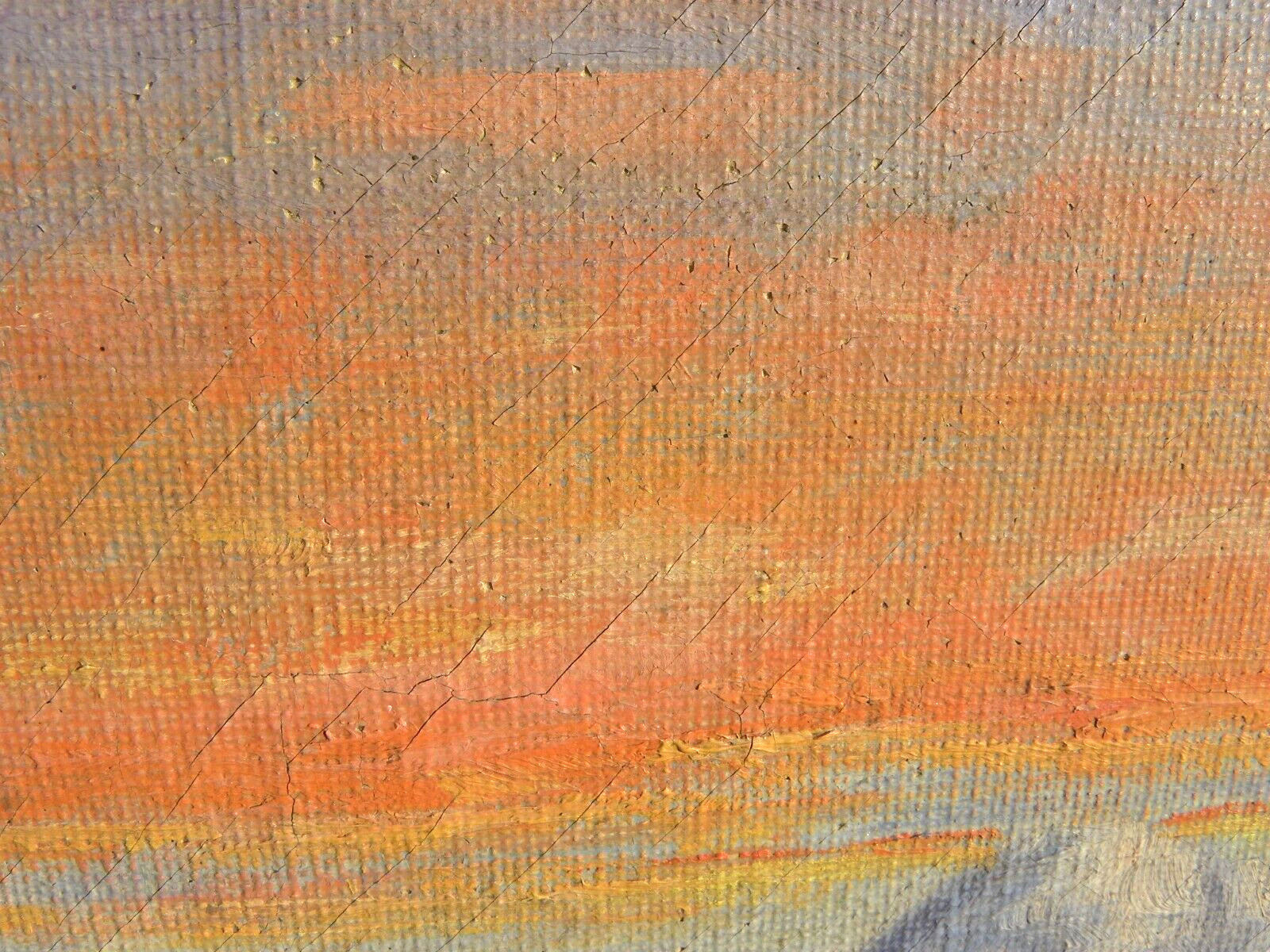 California desert ca. 1940 impressionist painting signed Essie Kailey