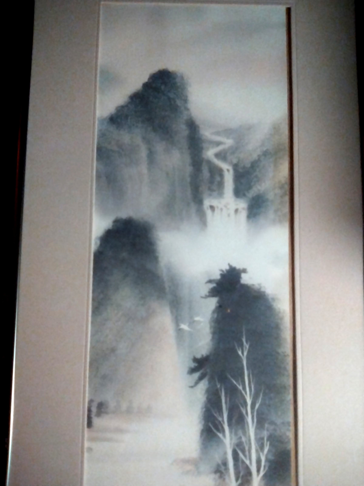 POON TAI TO «Spring Sound» ORIGINAL PAINTING WATERCOLOR ON CHINESE SILK