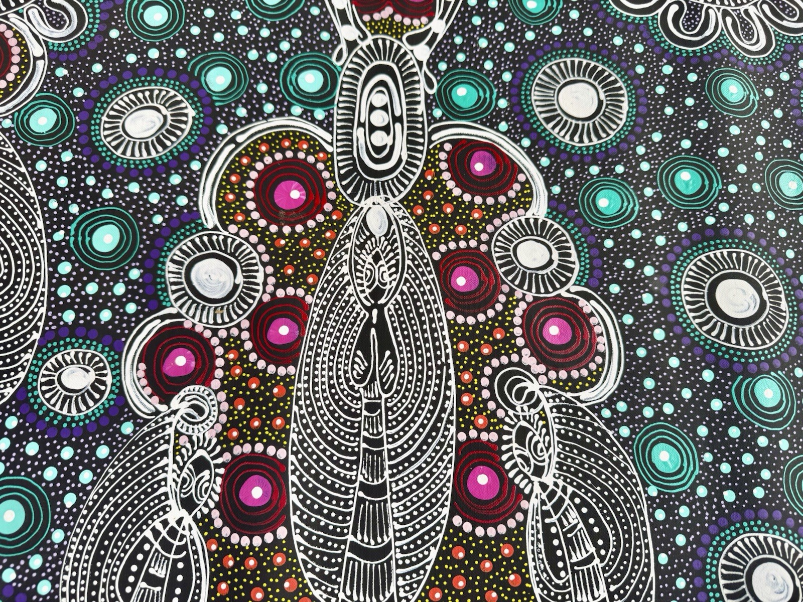 Colleen Bird Wallace NUNGURRAYI. Authentic Aboriginal Art. 100% Original.