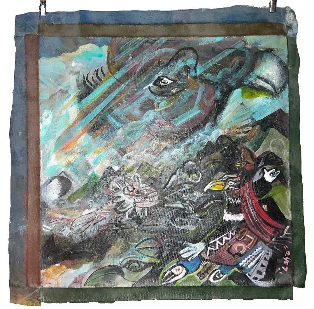 Folk Art Of Latin America “Malko Quetzalcoatl ” By Equadorian Artist “Loko”