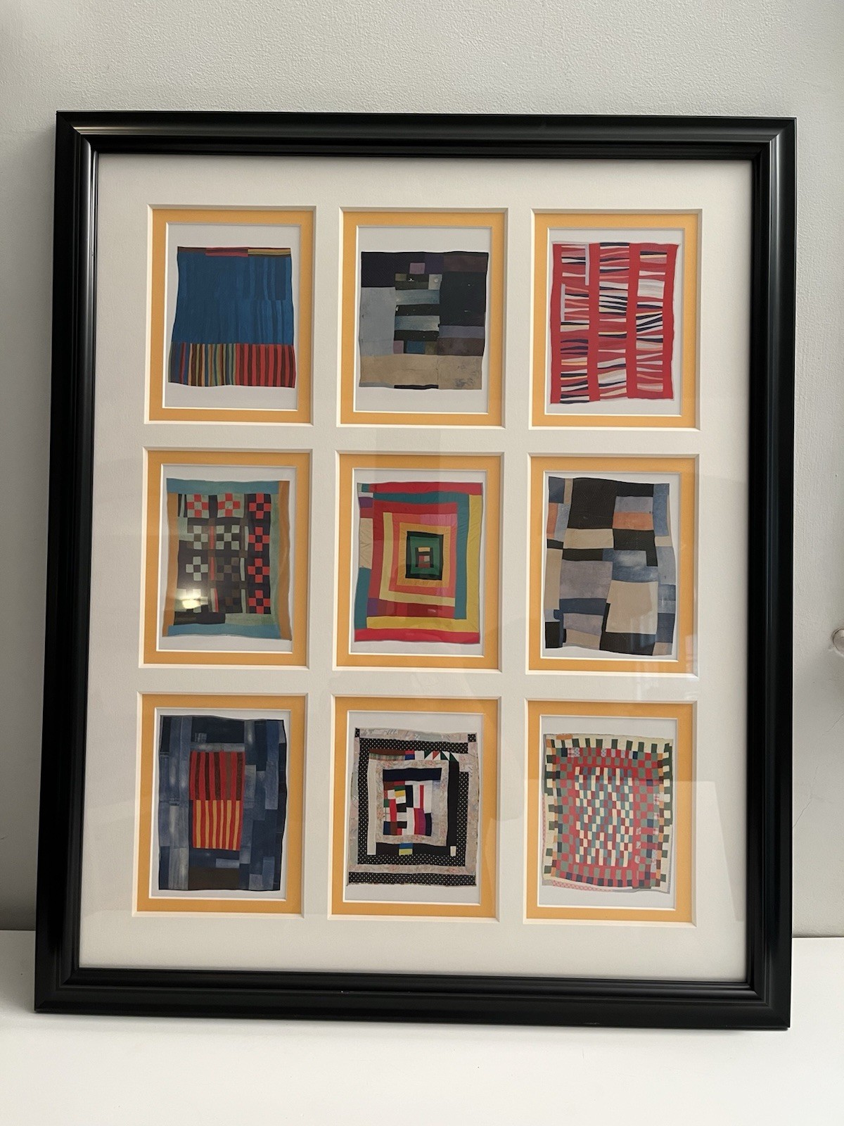 Gee’s Bend Quiltmakers Quilt Collage Print Gallery Framed Under Glass Beautiful!