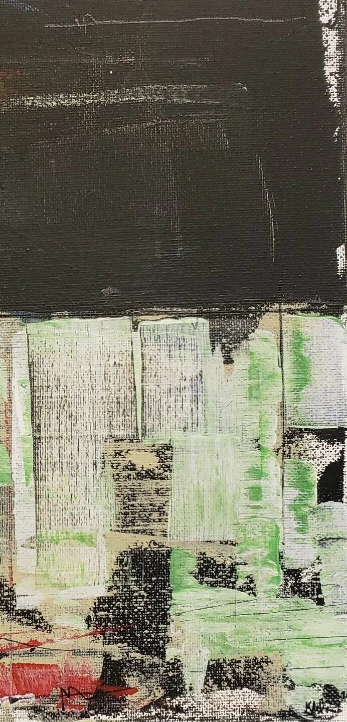 No.589 Original Abstract Modern Minimal Urban Textured Painting By K.A.Davis