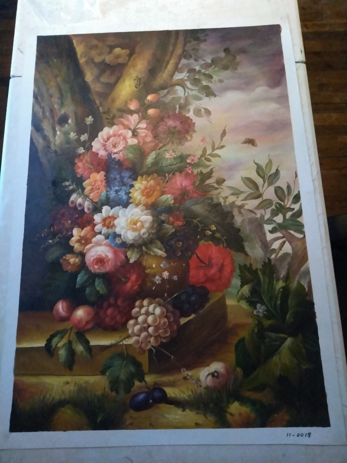 Flowers,Hand Painted, oil on canvas, 36″ x 24″