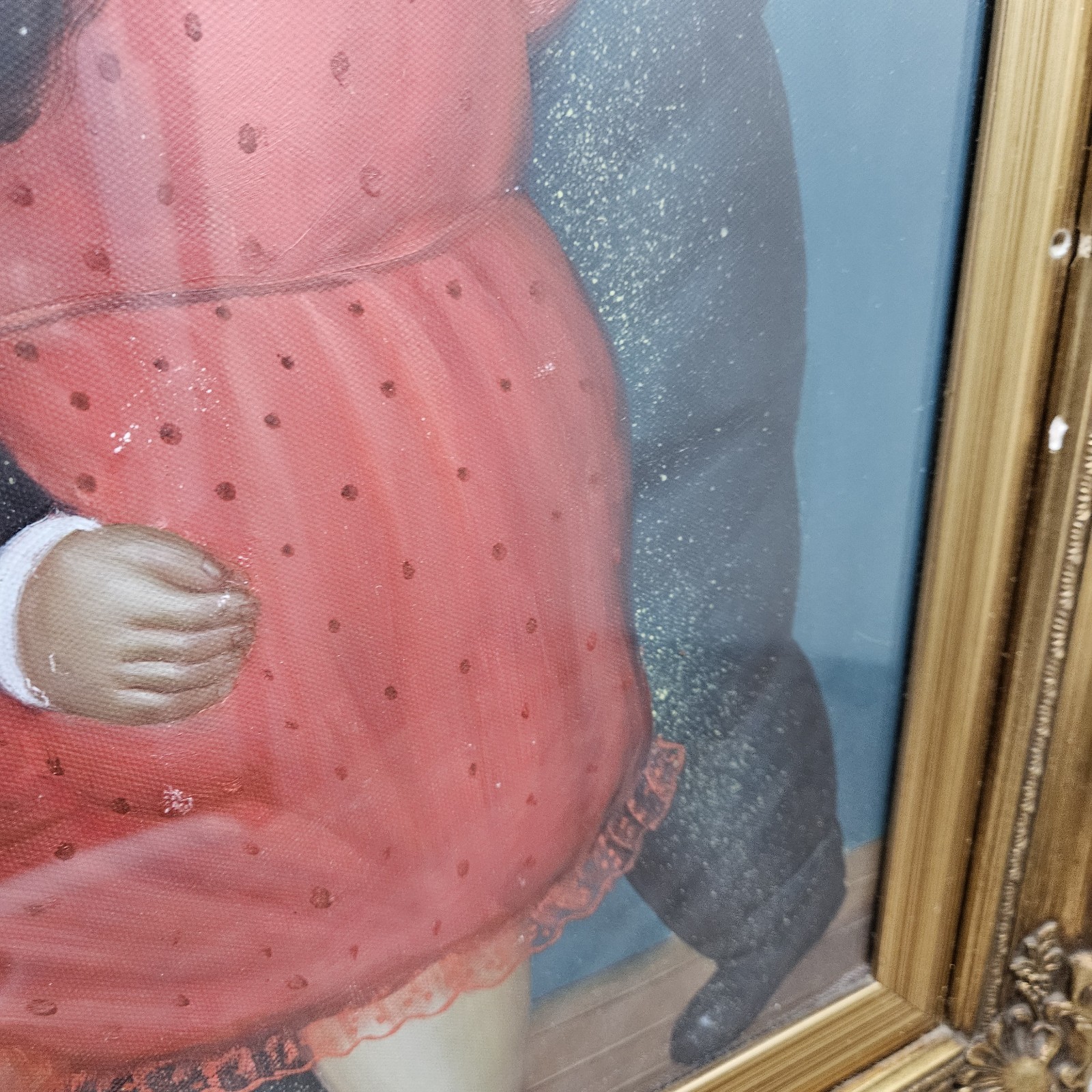 Art Oil Painting FERNANDO BOTERO Fat Dance Girl 16X12 Framed On Canvas