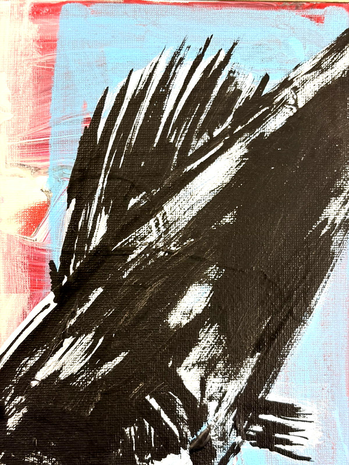 SLOOG Original Art Expressionism Minimal Nature Painting on Canvas 8×10 Fish